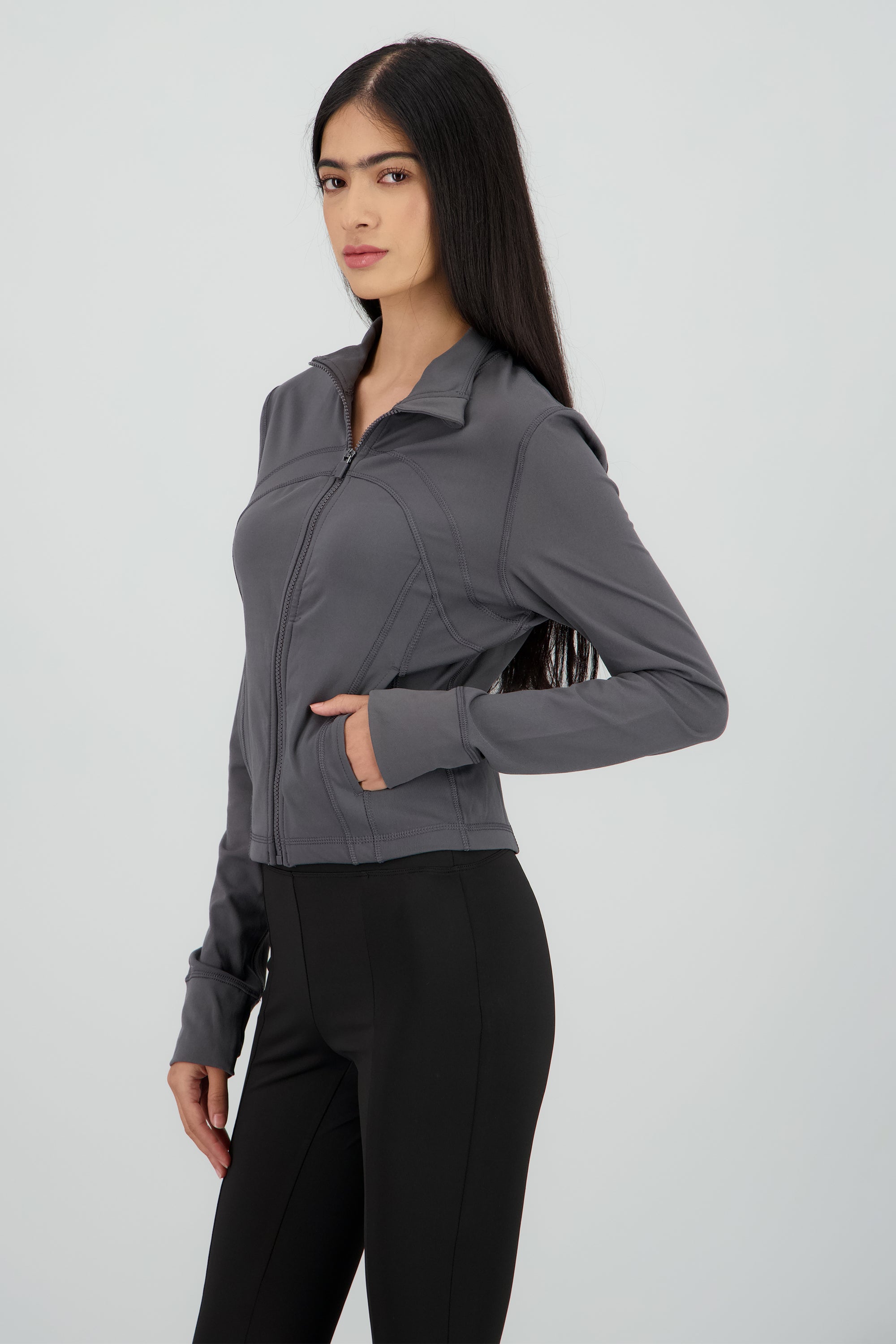 Sudadera cortes GRIS OBSCURO