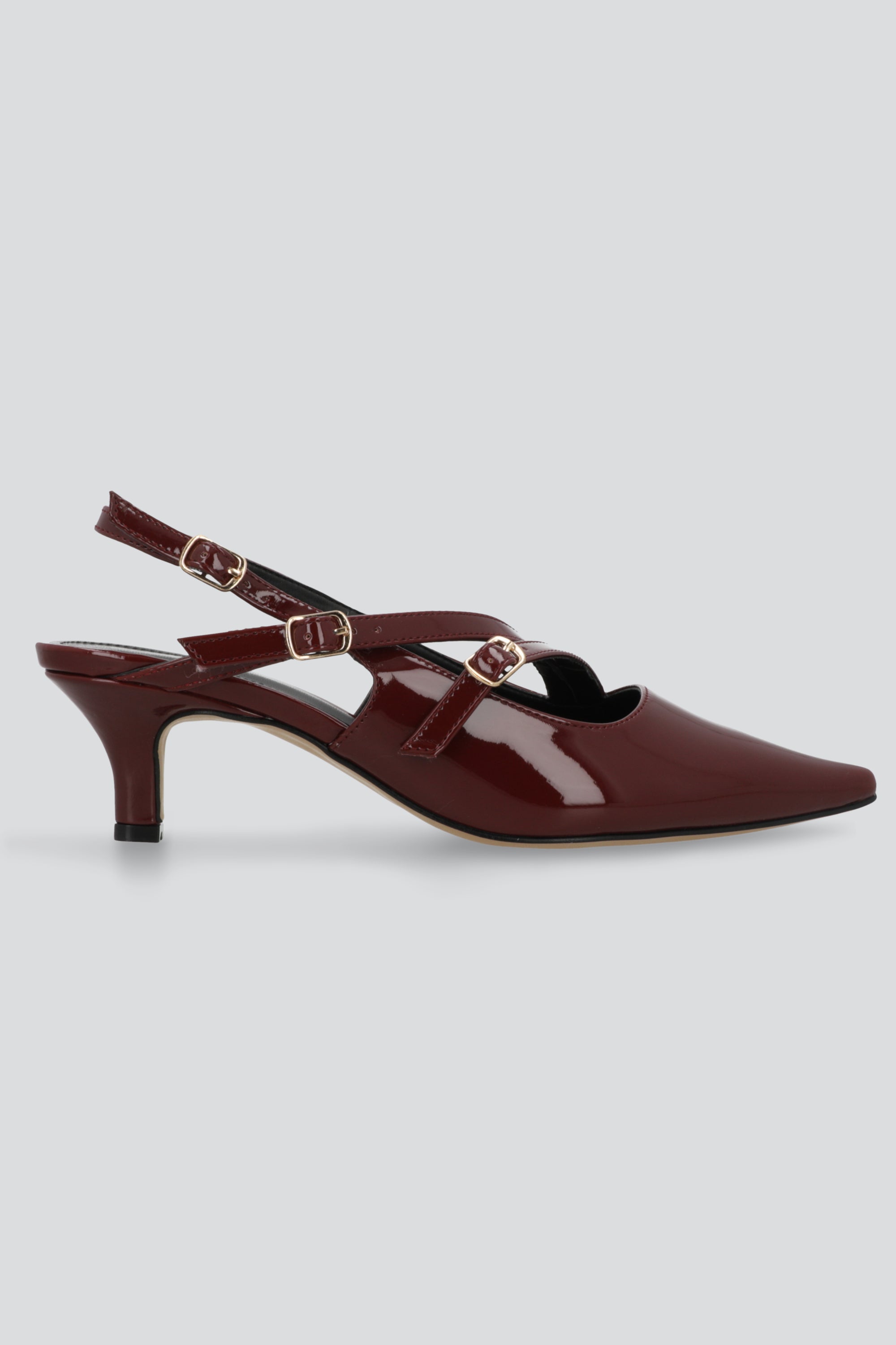 Tacon pointy doble tiras hebillas VINO