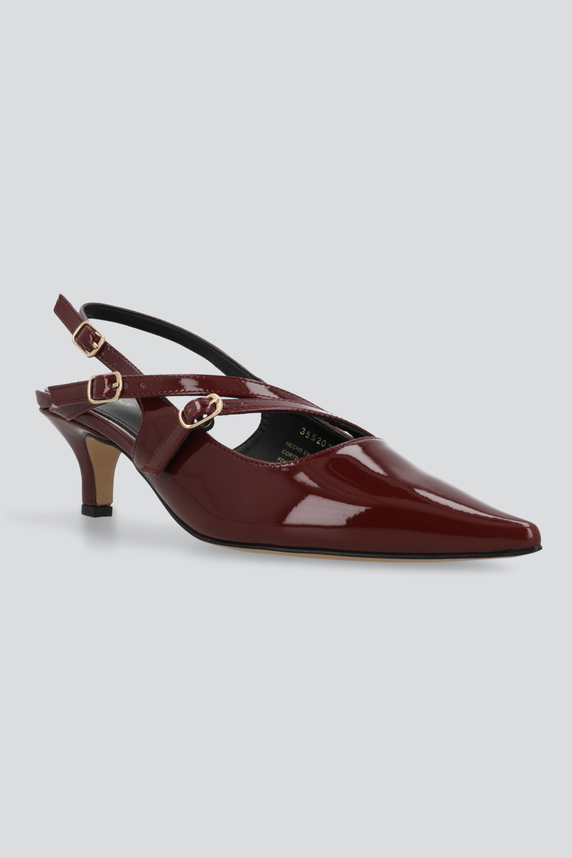 Tacon pointy doble tiras hebillas VINO