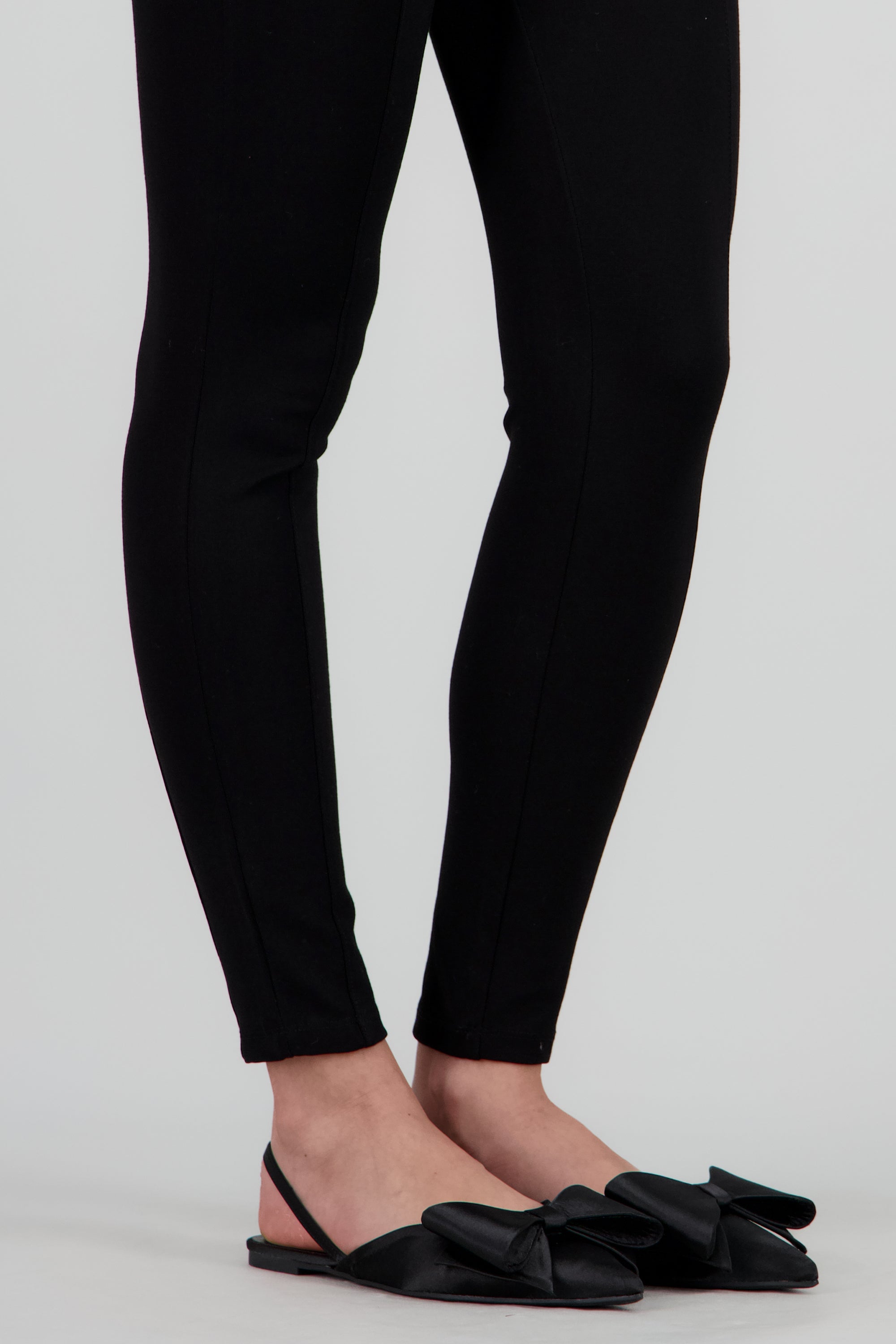 Flat puntal slingback moño satin NEGRO