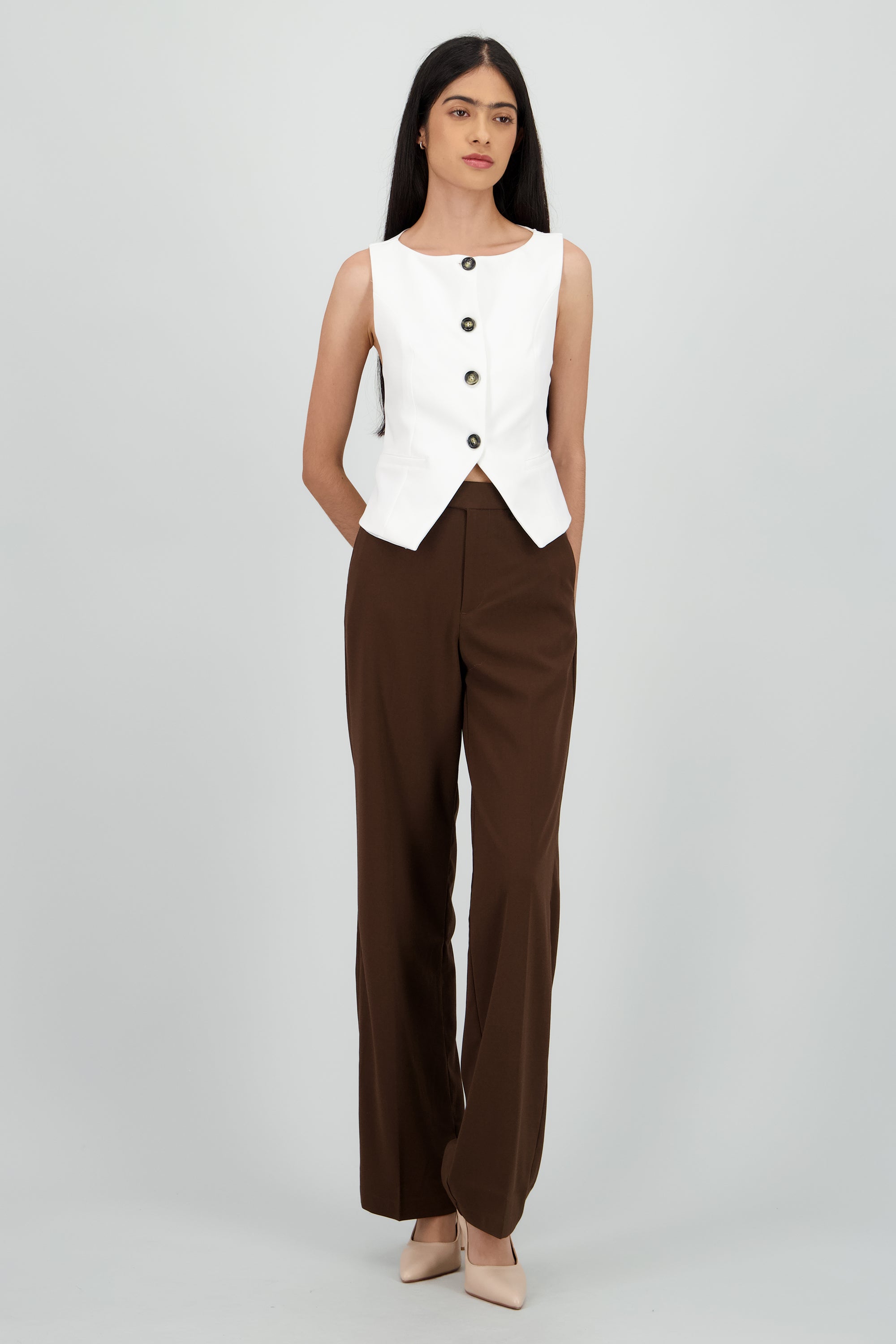 Pantalon liso CAFE