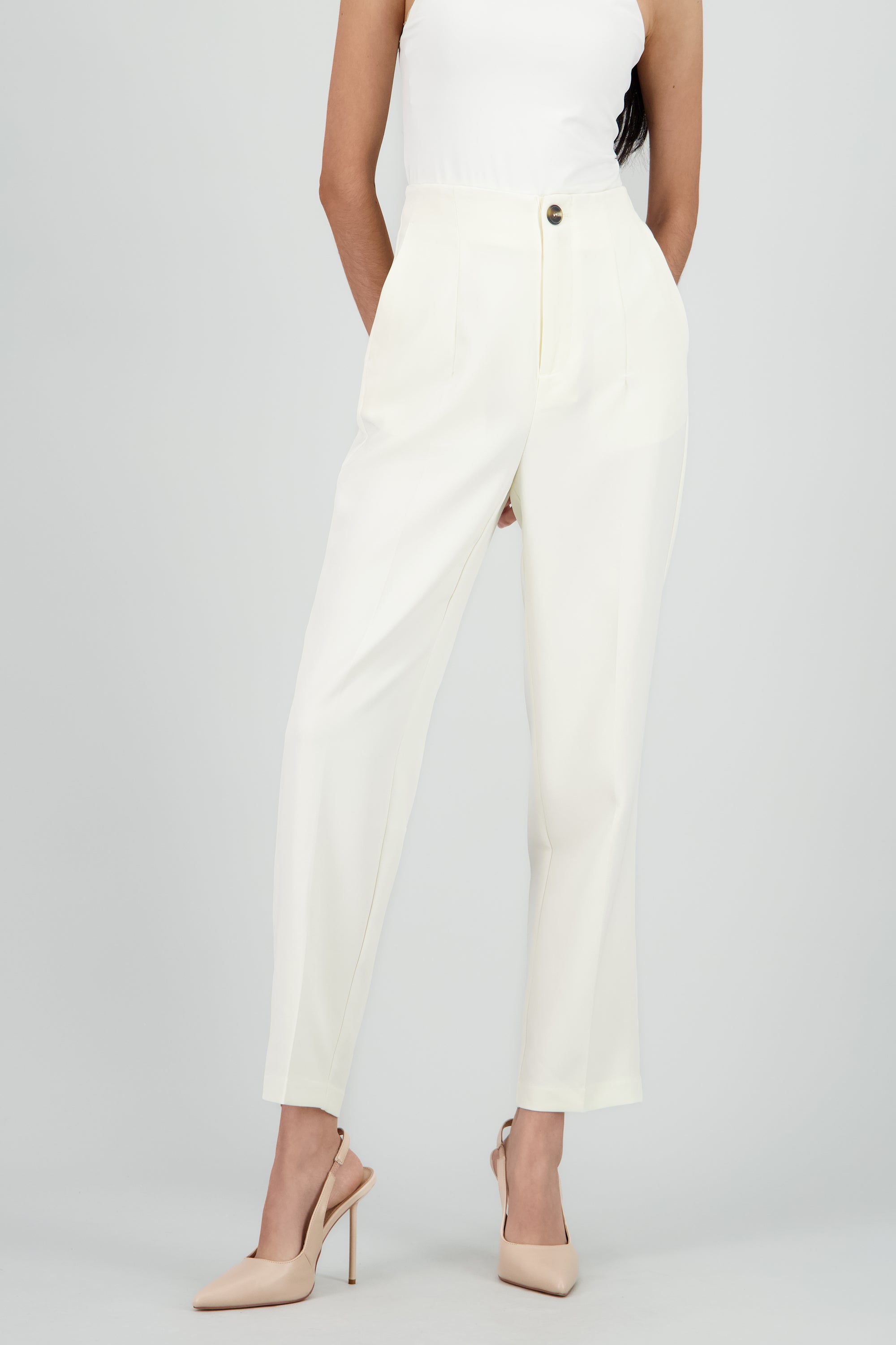 Pantalon sin pretina HUESO