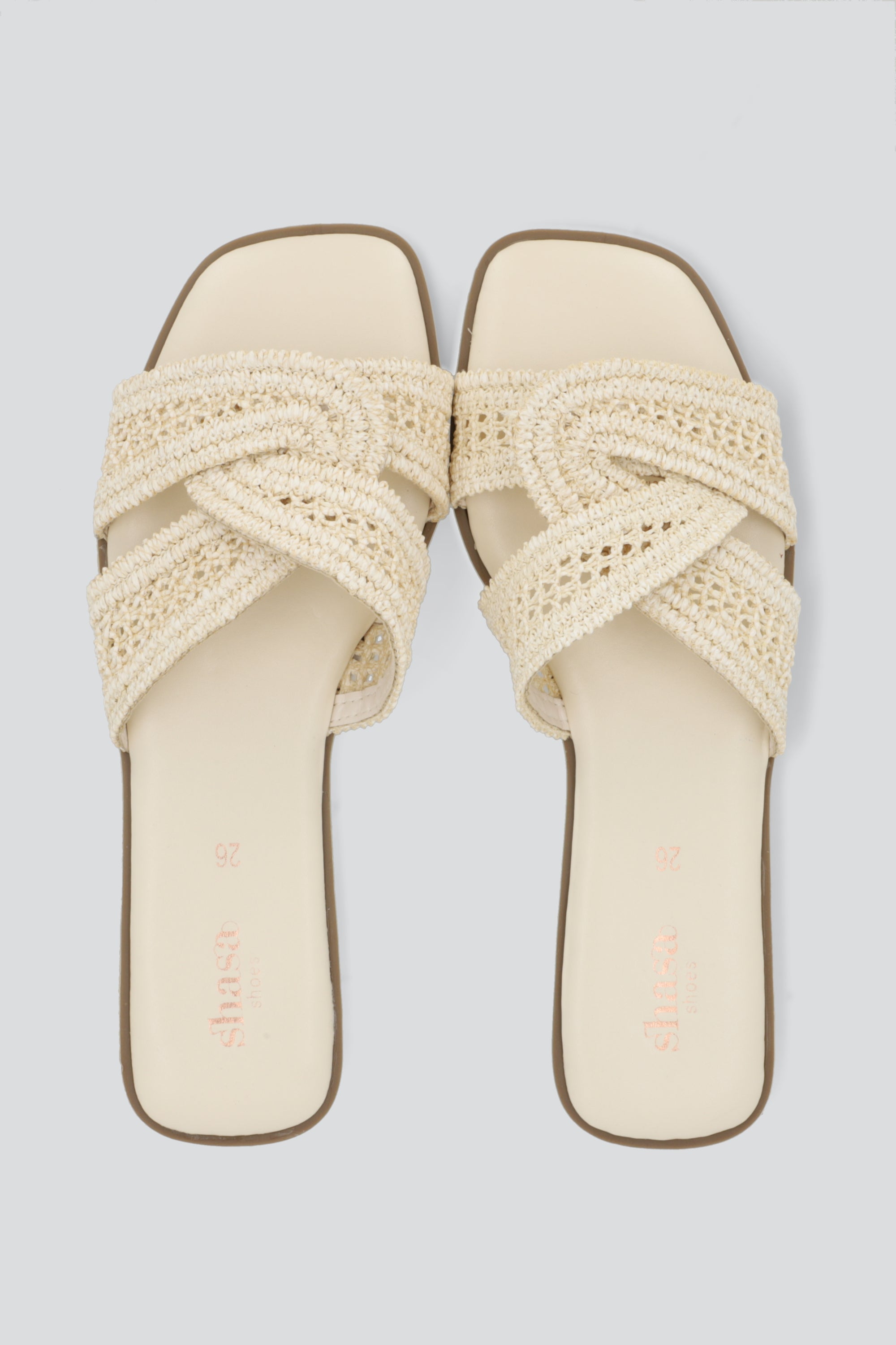 Sandalia crochet entrelazada BLANCO