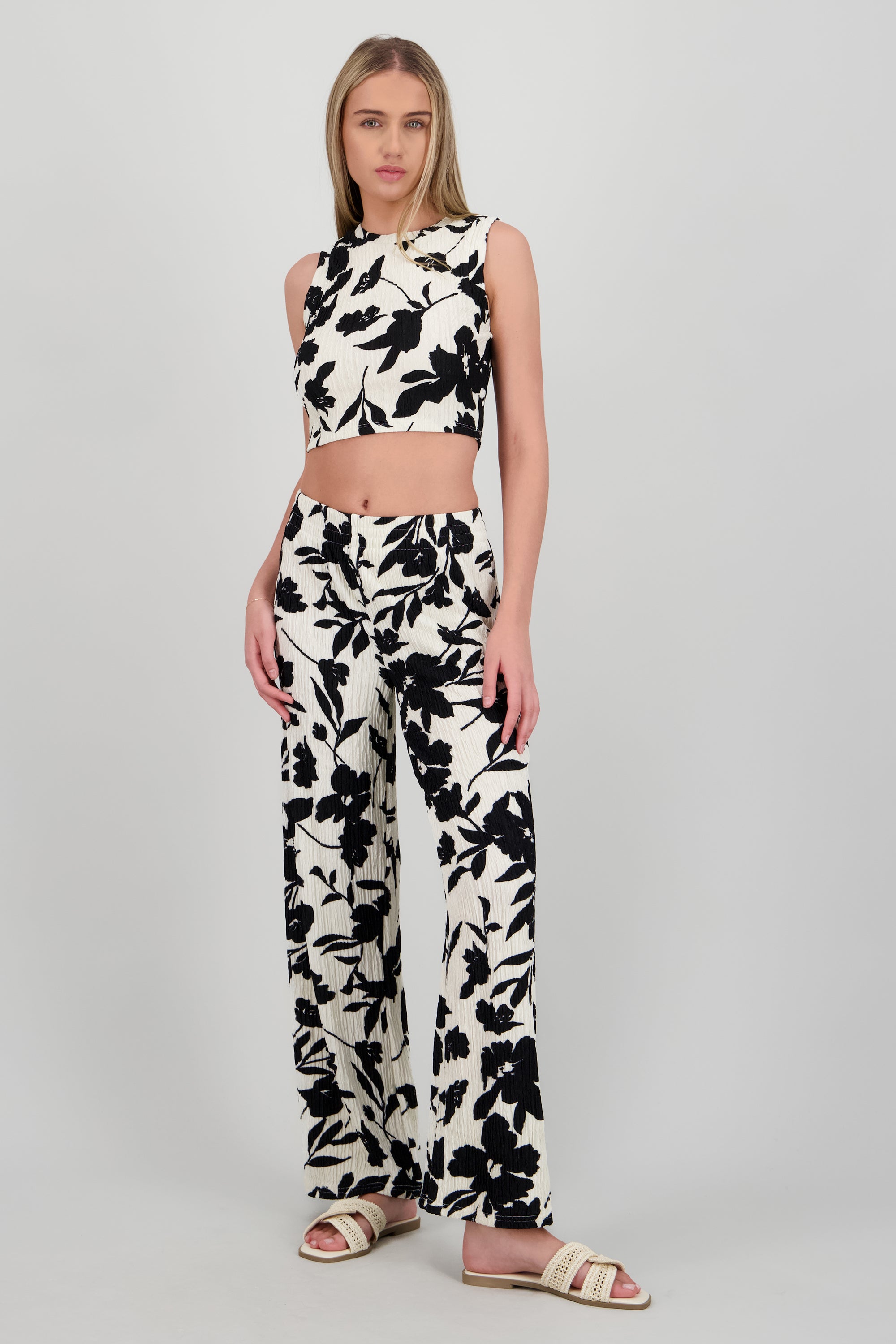 Sandalia crochet entrelazada BLANCO