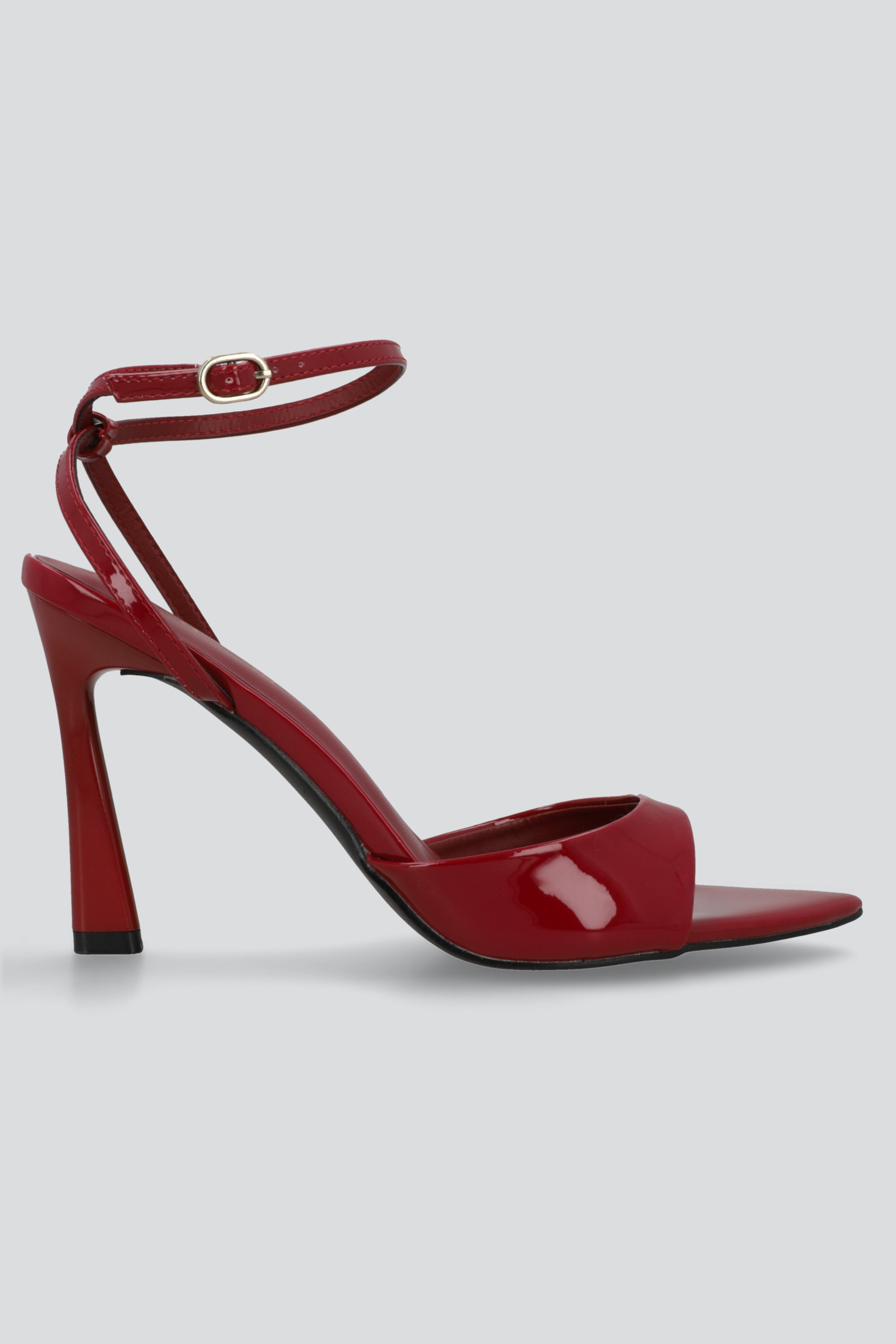 Tacon puntal charol peep toe tiras ROJO