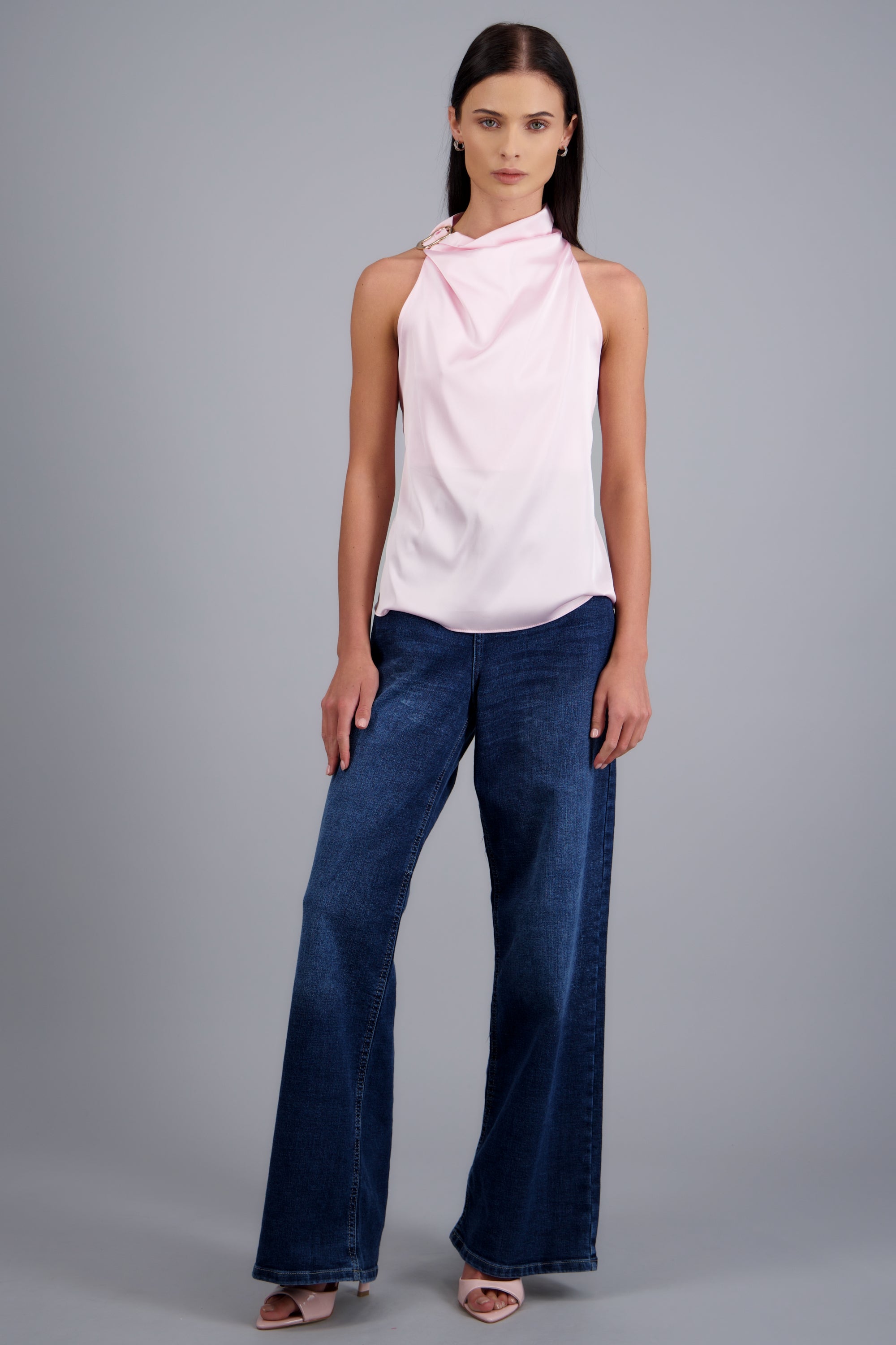 Tacon puntal charol peep toe tiras ROSA