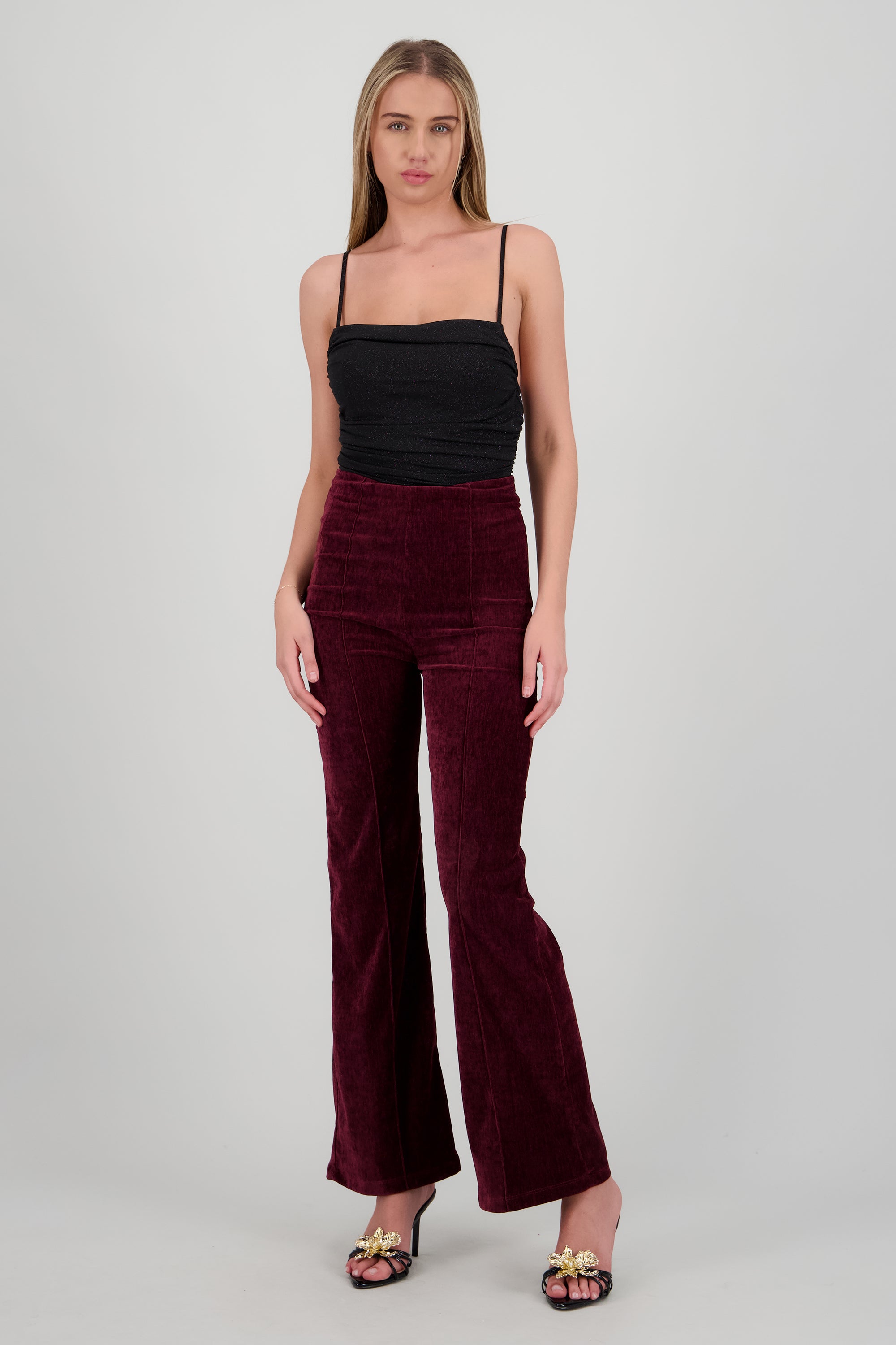 Tacon puntal mula tiras flor metalica NEGRO