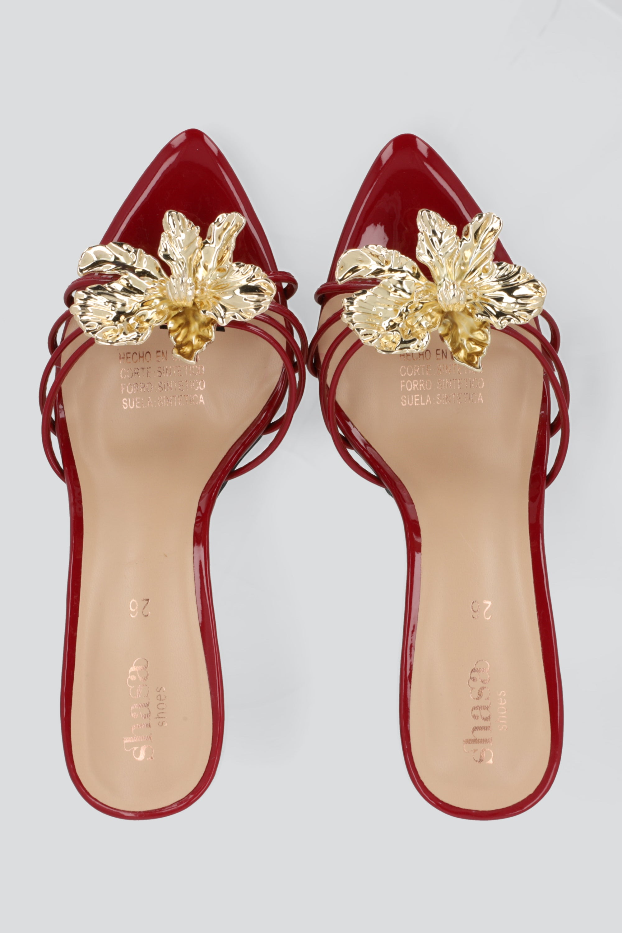 Tacon puntal mula tiras flor metalica VINO