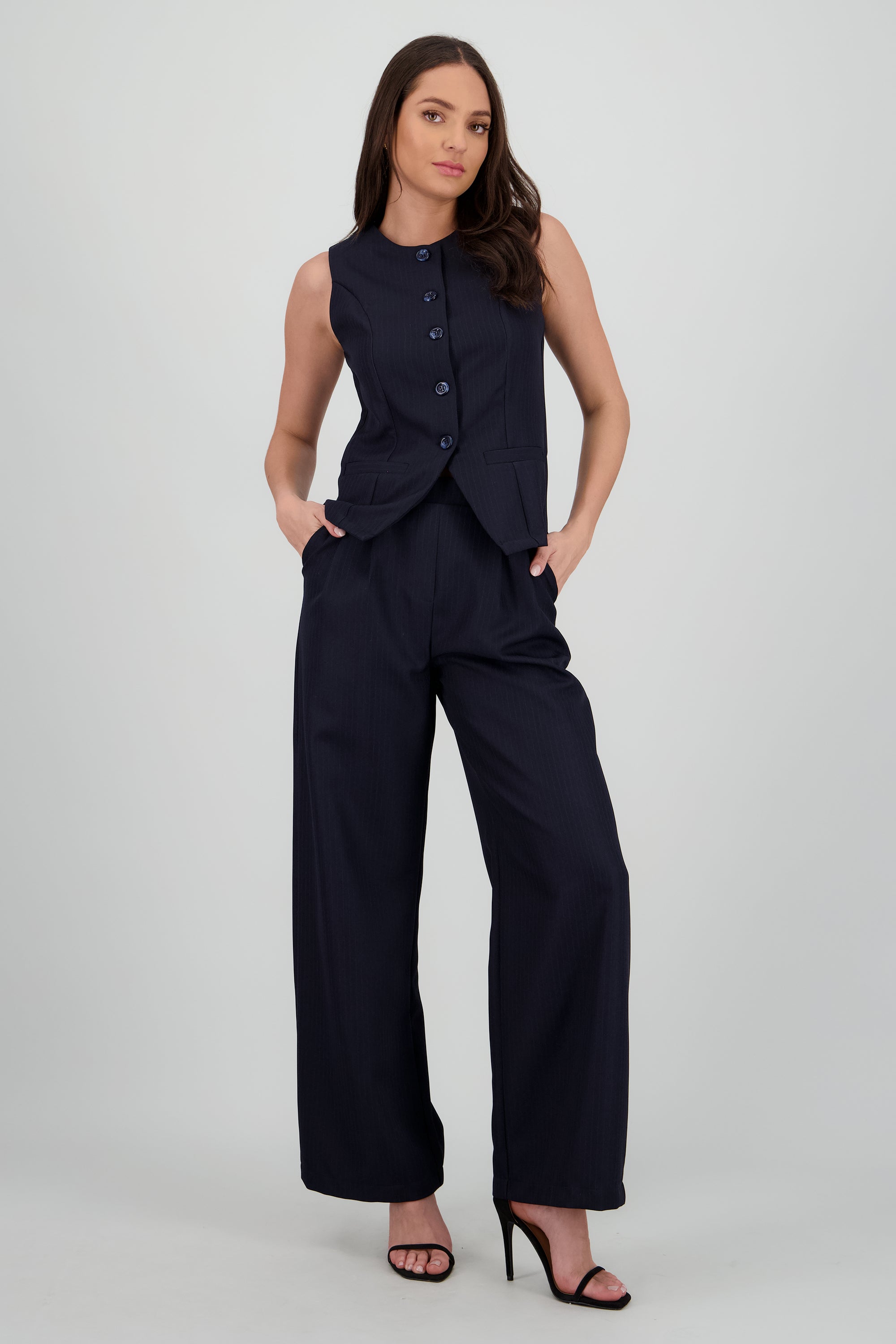 Tacon punta rebanada tiras delgadas NEGRO