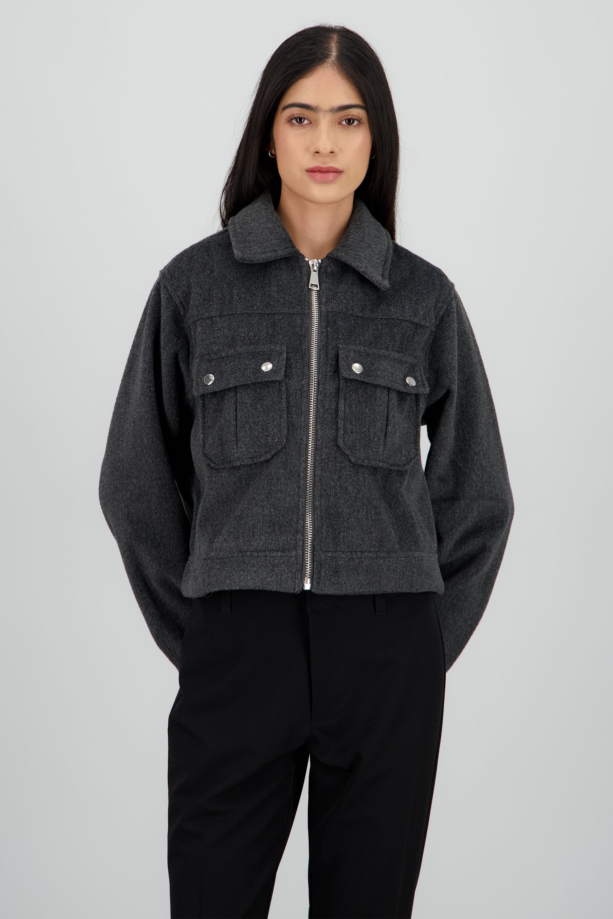 Chamarra corduroy GRIS OBSCURO