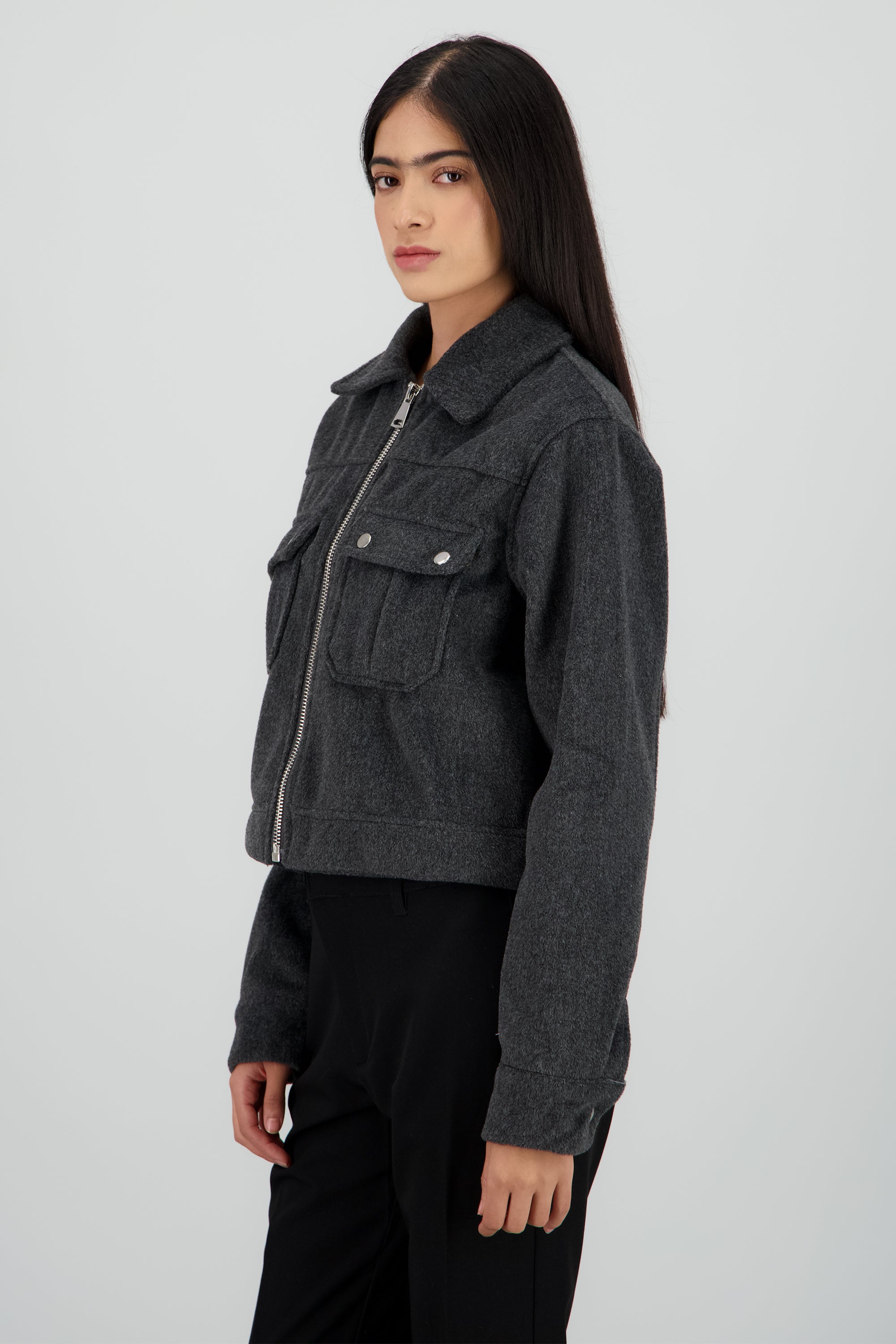 Chamarra corduroy GRIS OBSCURO