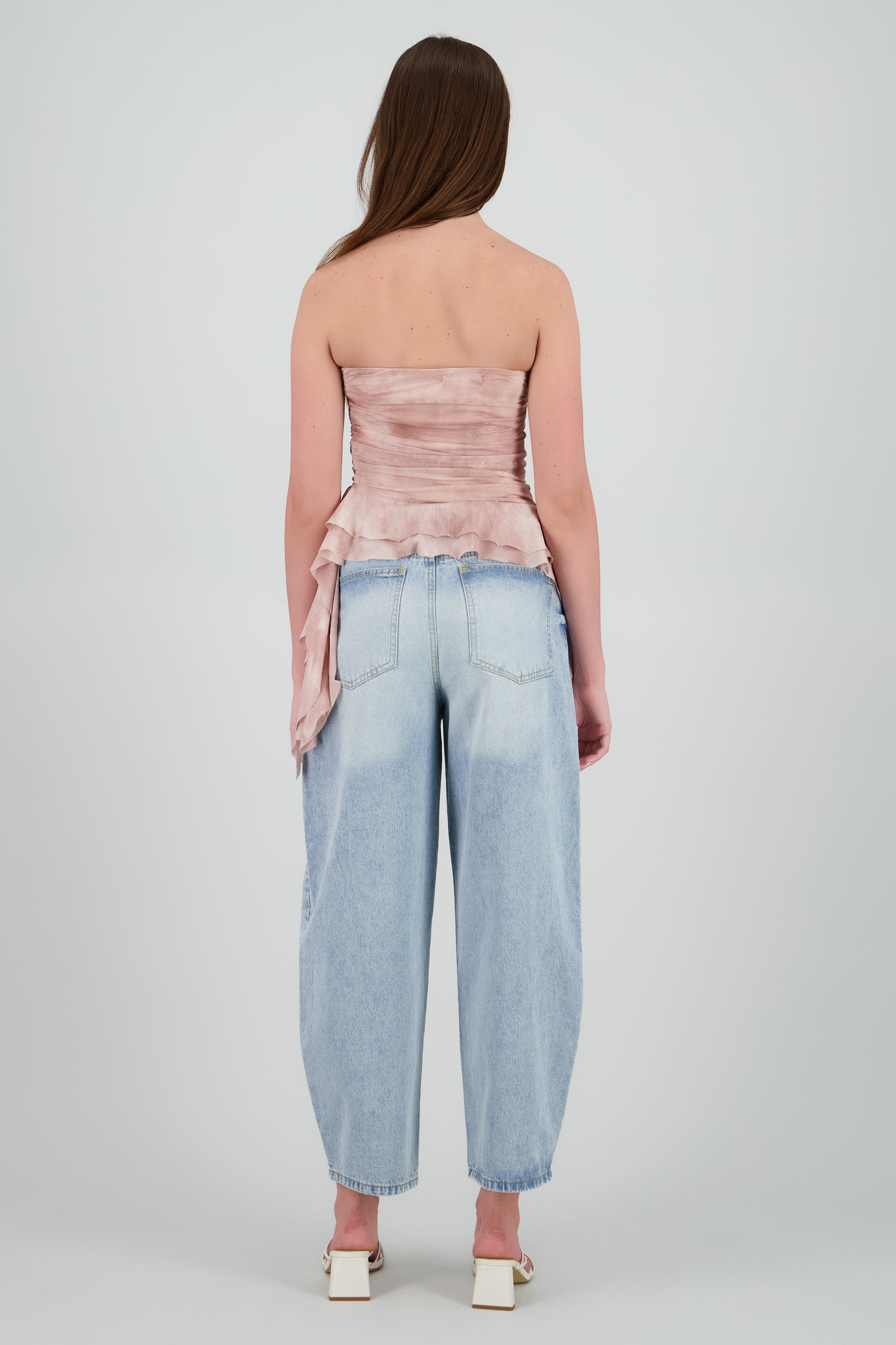 Top degradado de mesh con brillos ROSA COMBO