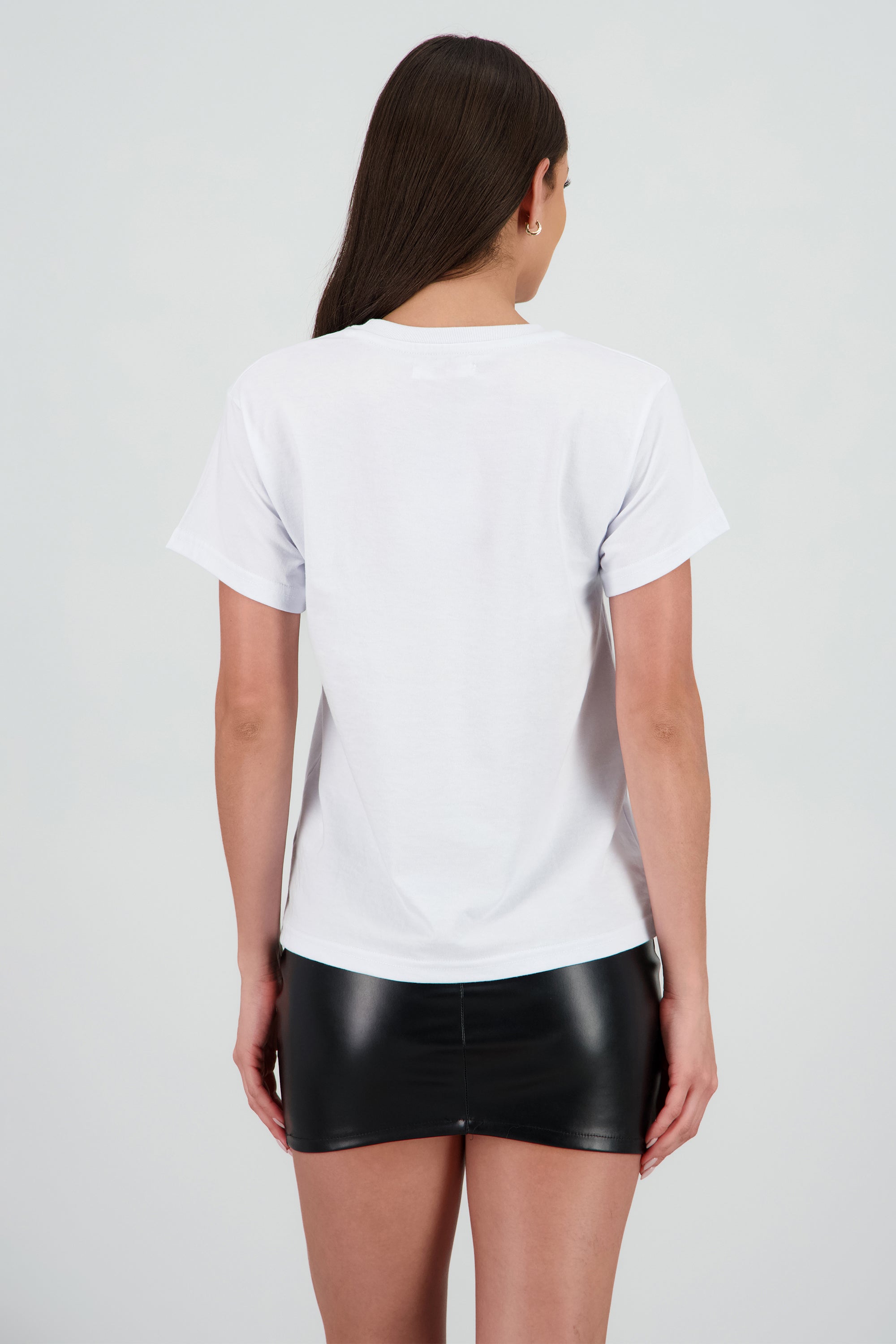 Playera manga corta estampado brunch BLANCO