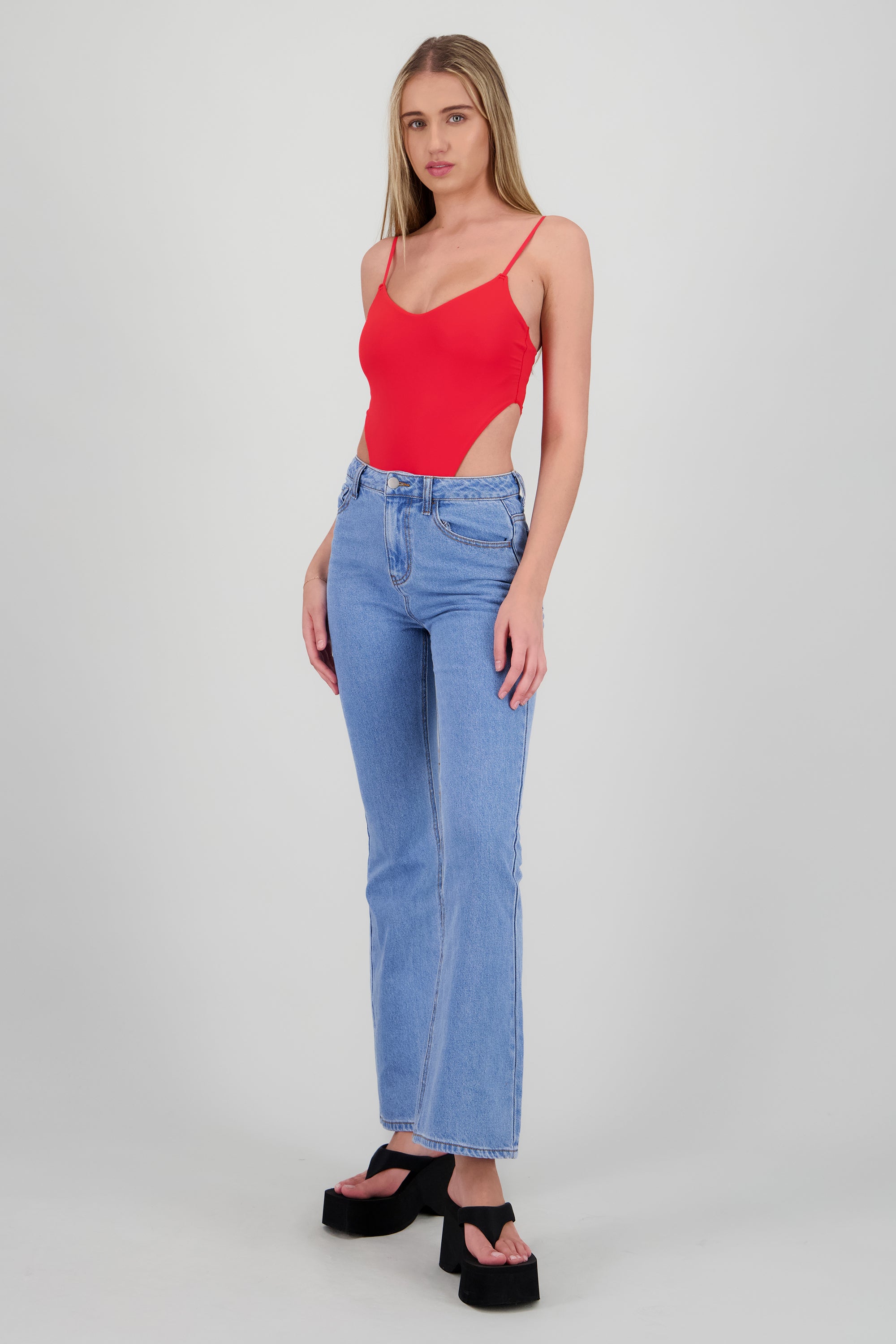 Sandalia plataforma afelpada pata de gallo NEGRO