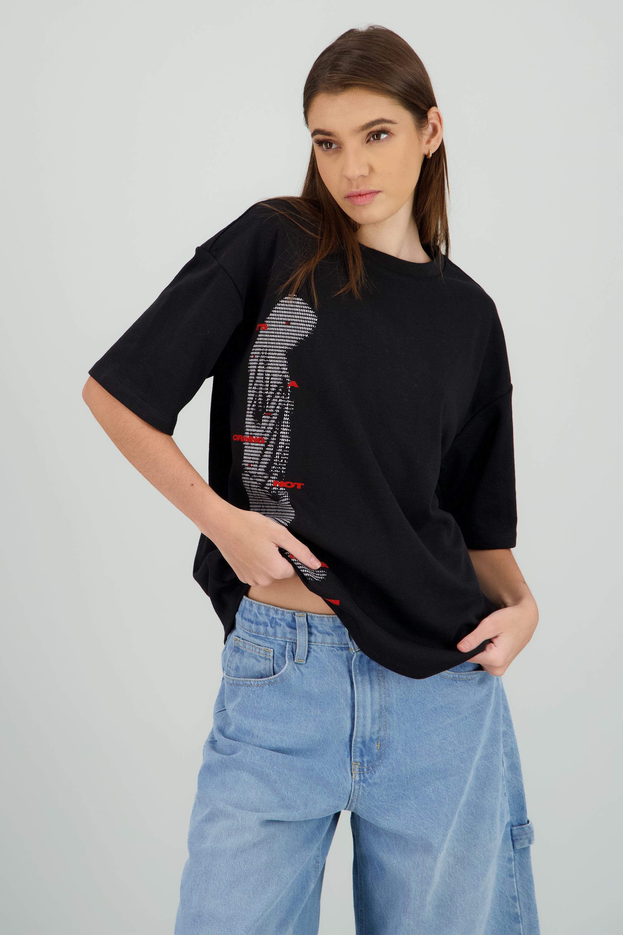 Playera Billie Eilish silueta NEGRO