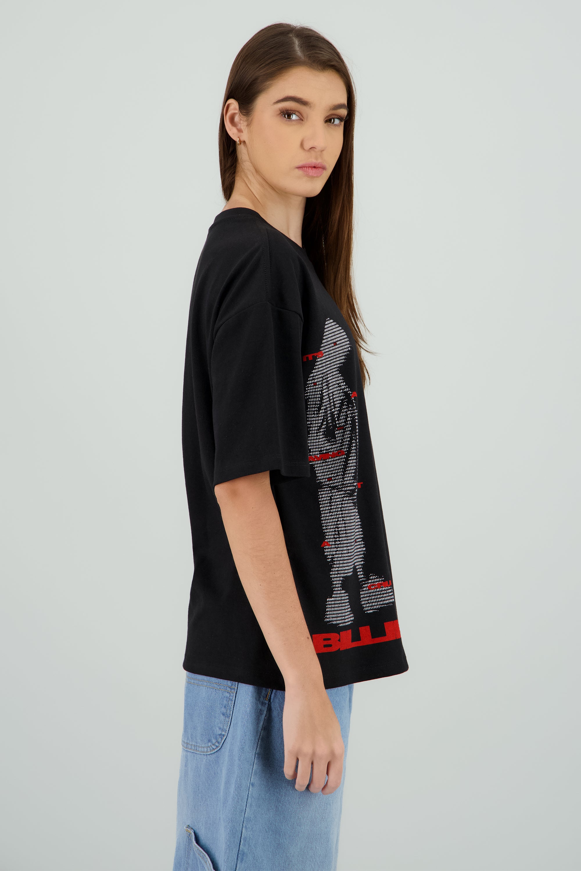 Playera Billie Eilish silueta NEGRO