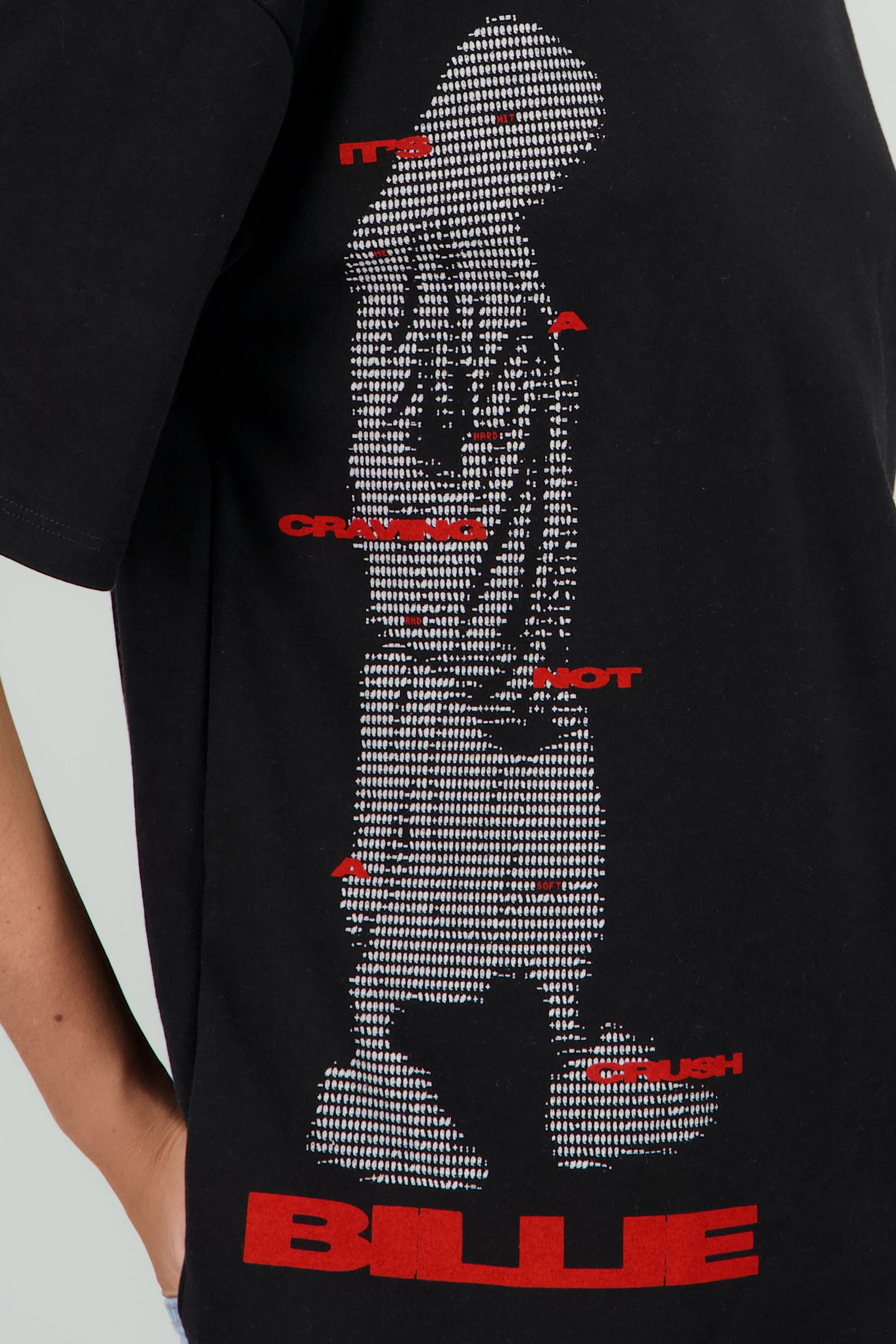 Playera Billie Eilish silueta NEGRO