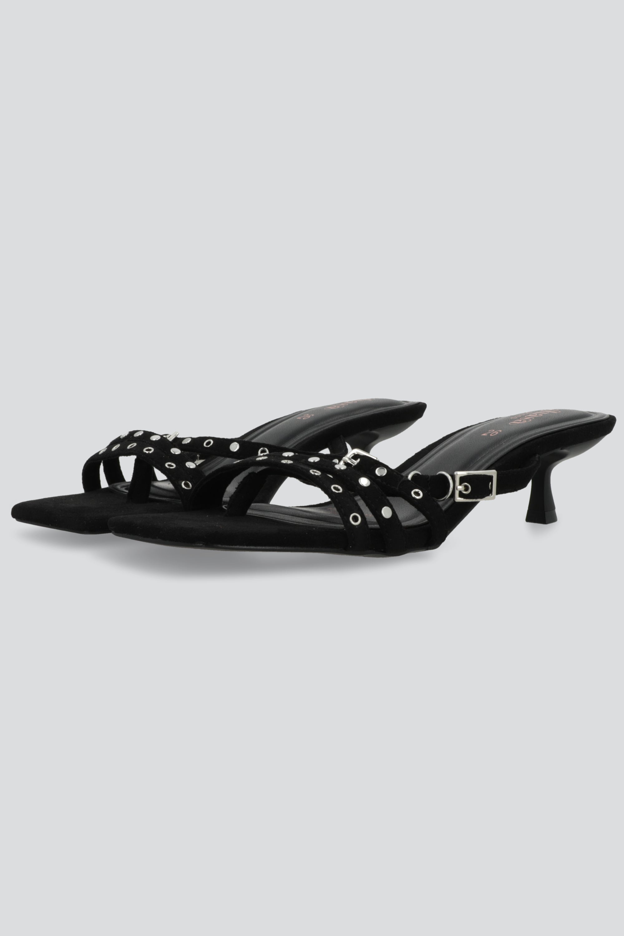 Tacon tiras studs kitten NEGRO