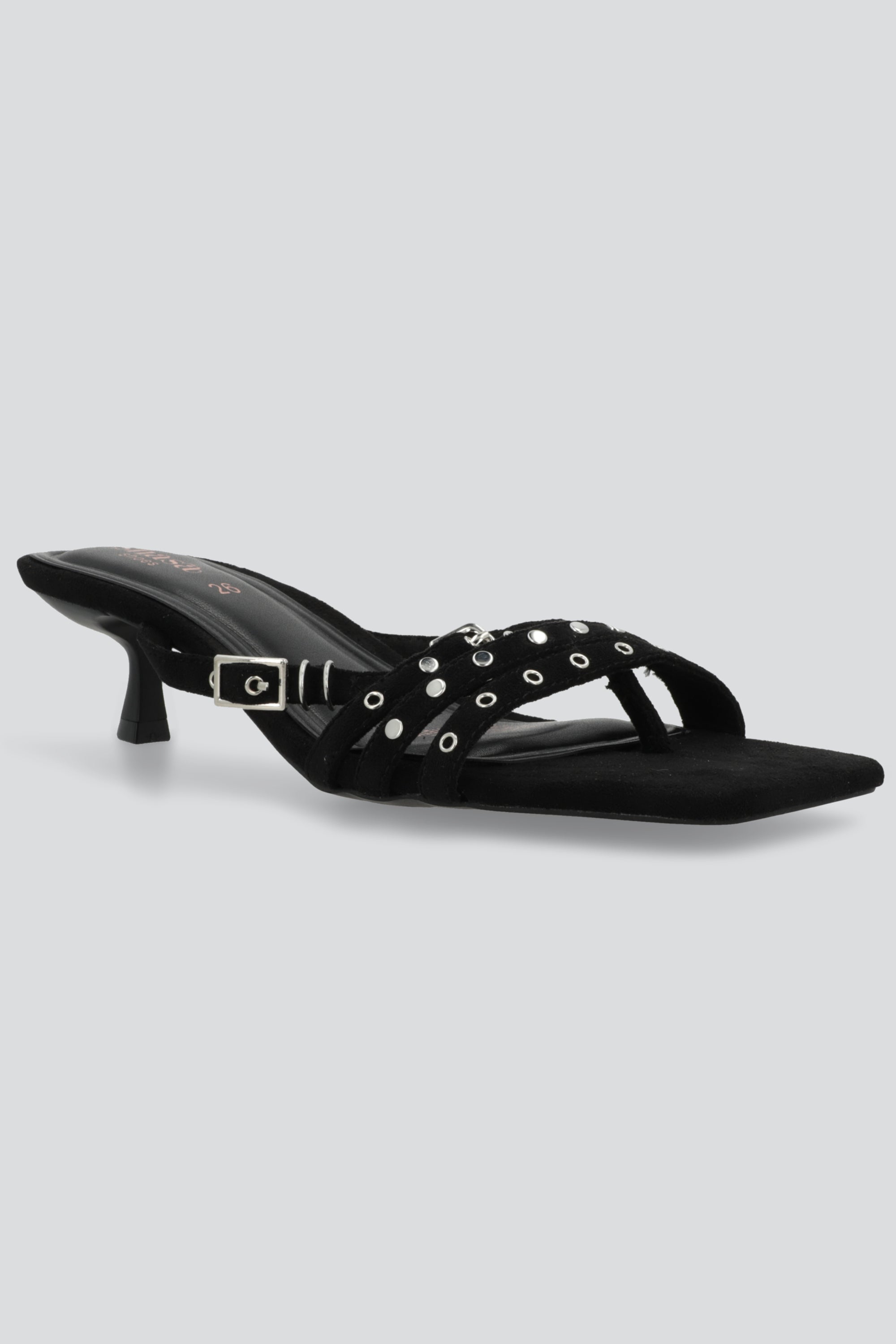 Tacon tiras studs kitten NEGRO