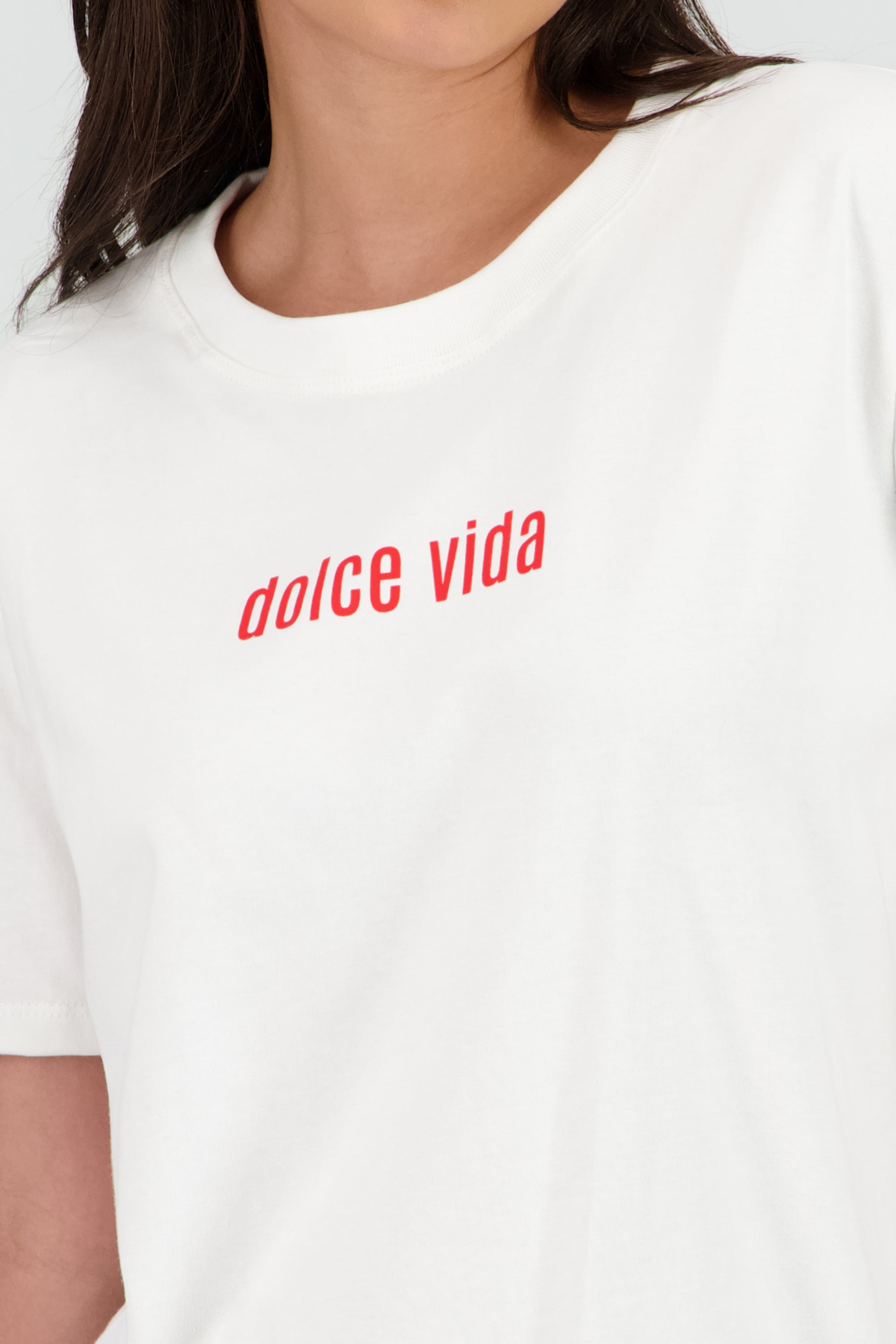 Playera manga corta estampado gelato BLANCO