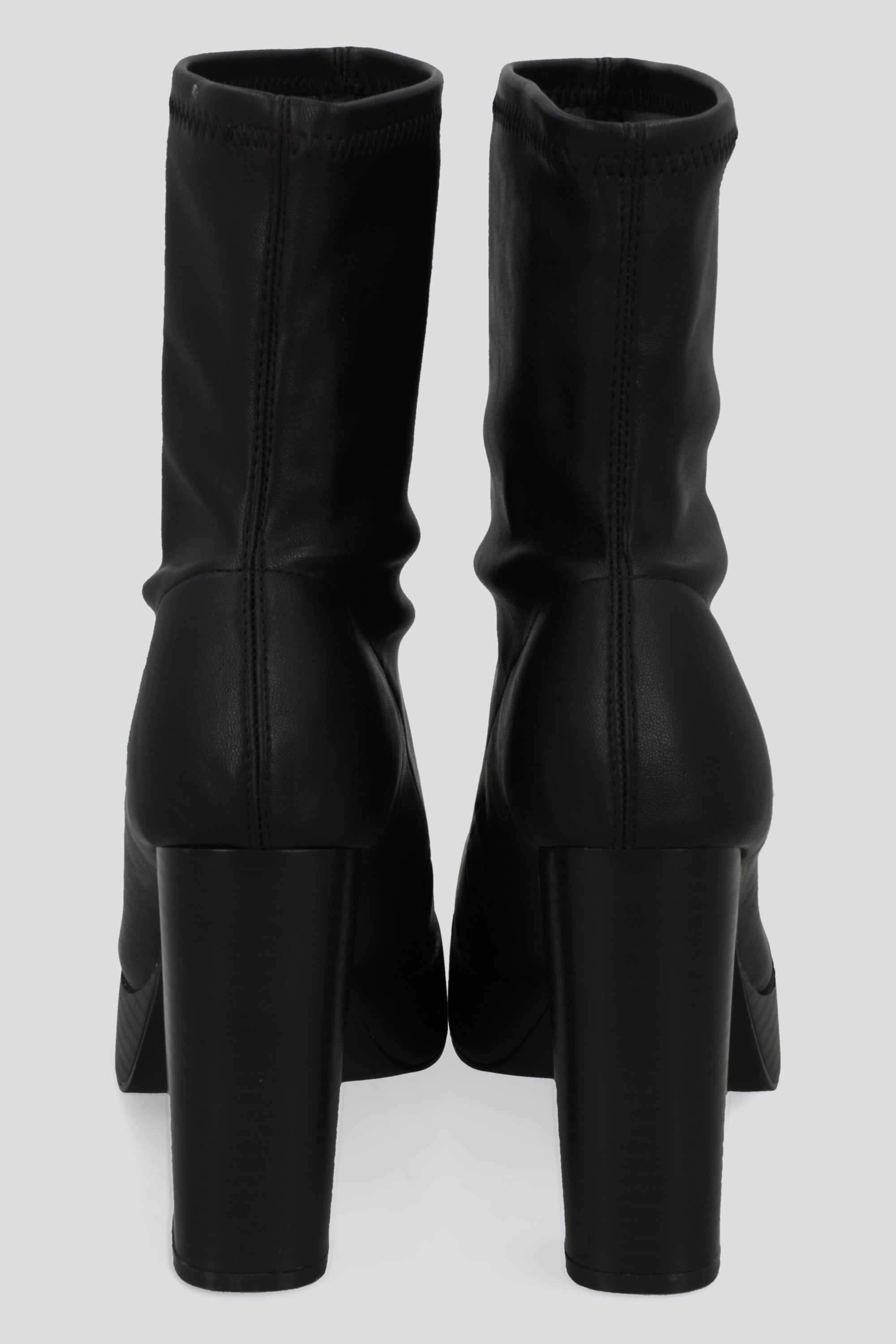 Botin plataforma calcetin NEGRO