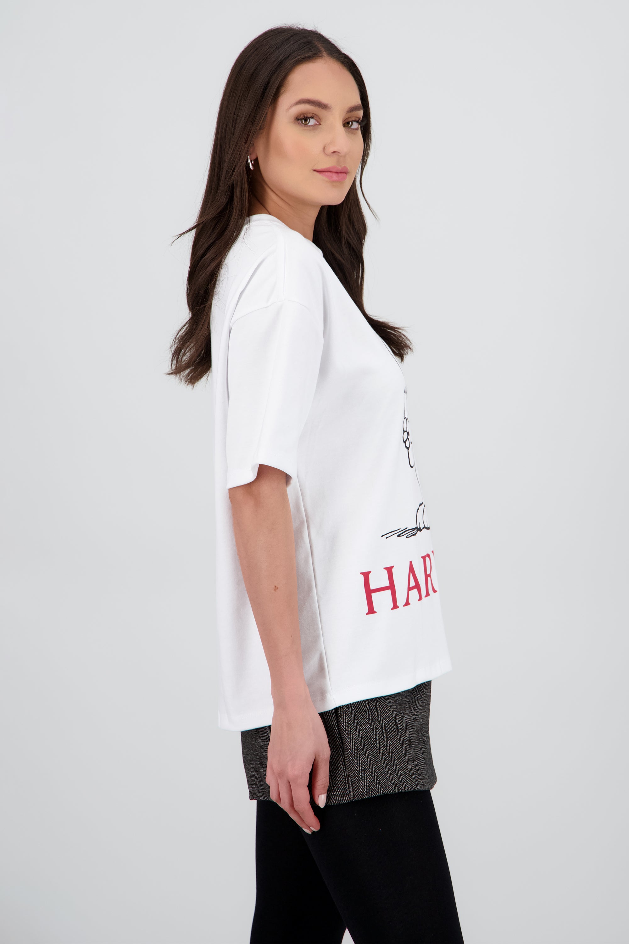 Playera Snoopy Harvard graduado BLANCO