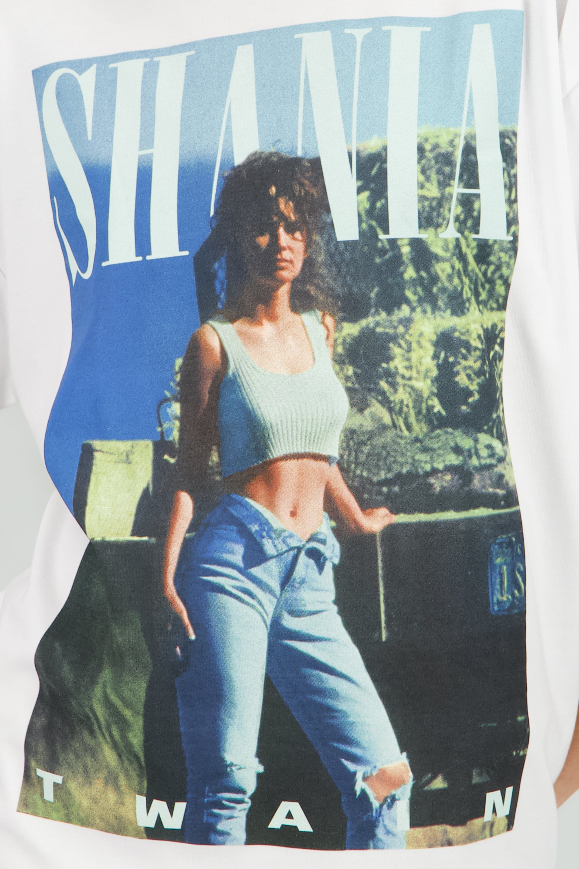 Playera Shania Twain portada BLANCO