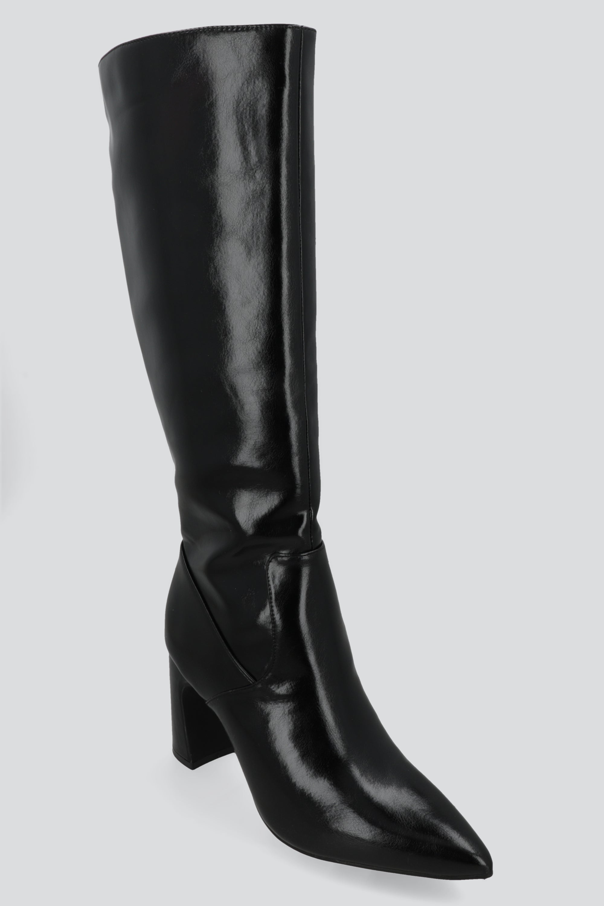 Bota alta pointy tacon grueso NEGRO