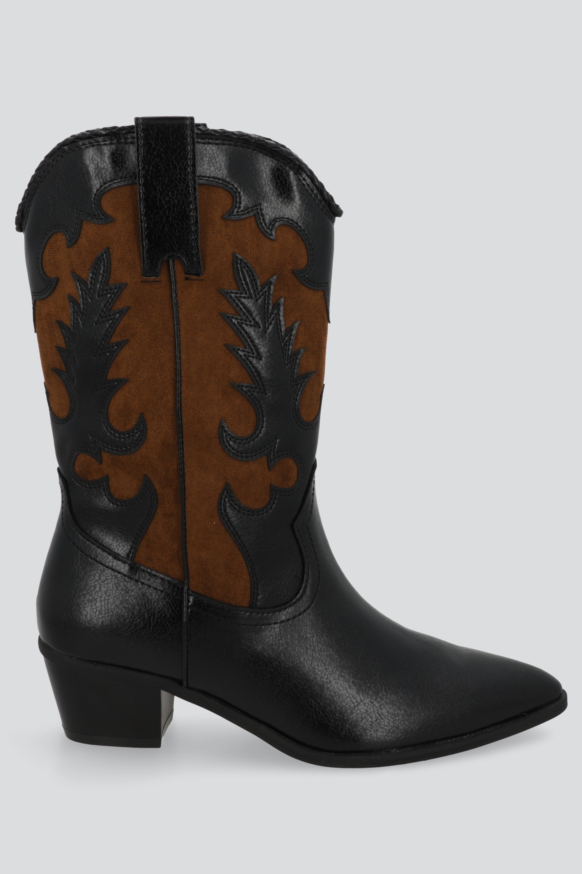 Bota vaquera pu y gamuza TAUPE