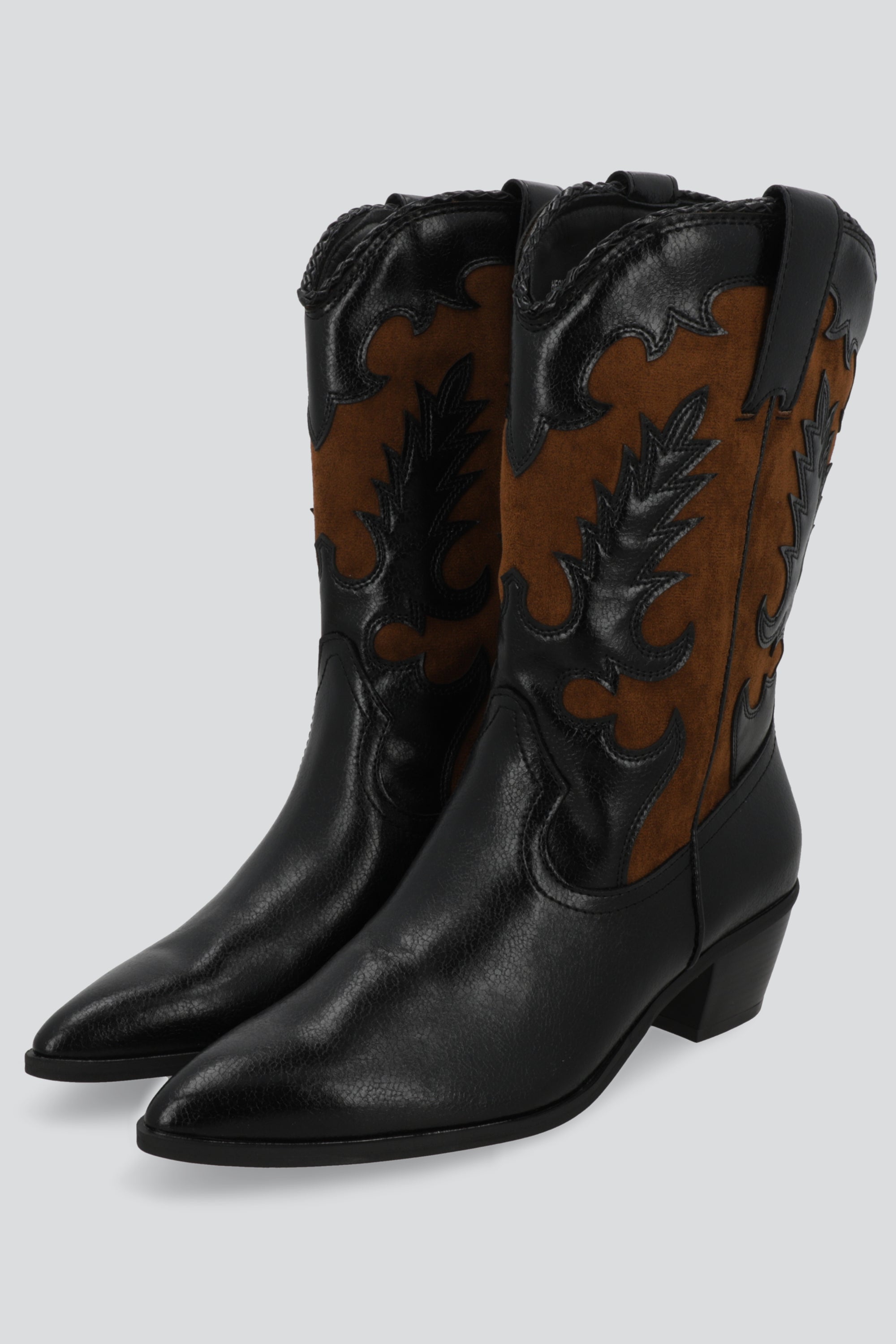 Bota vaquera pu y gamuza TAUPE