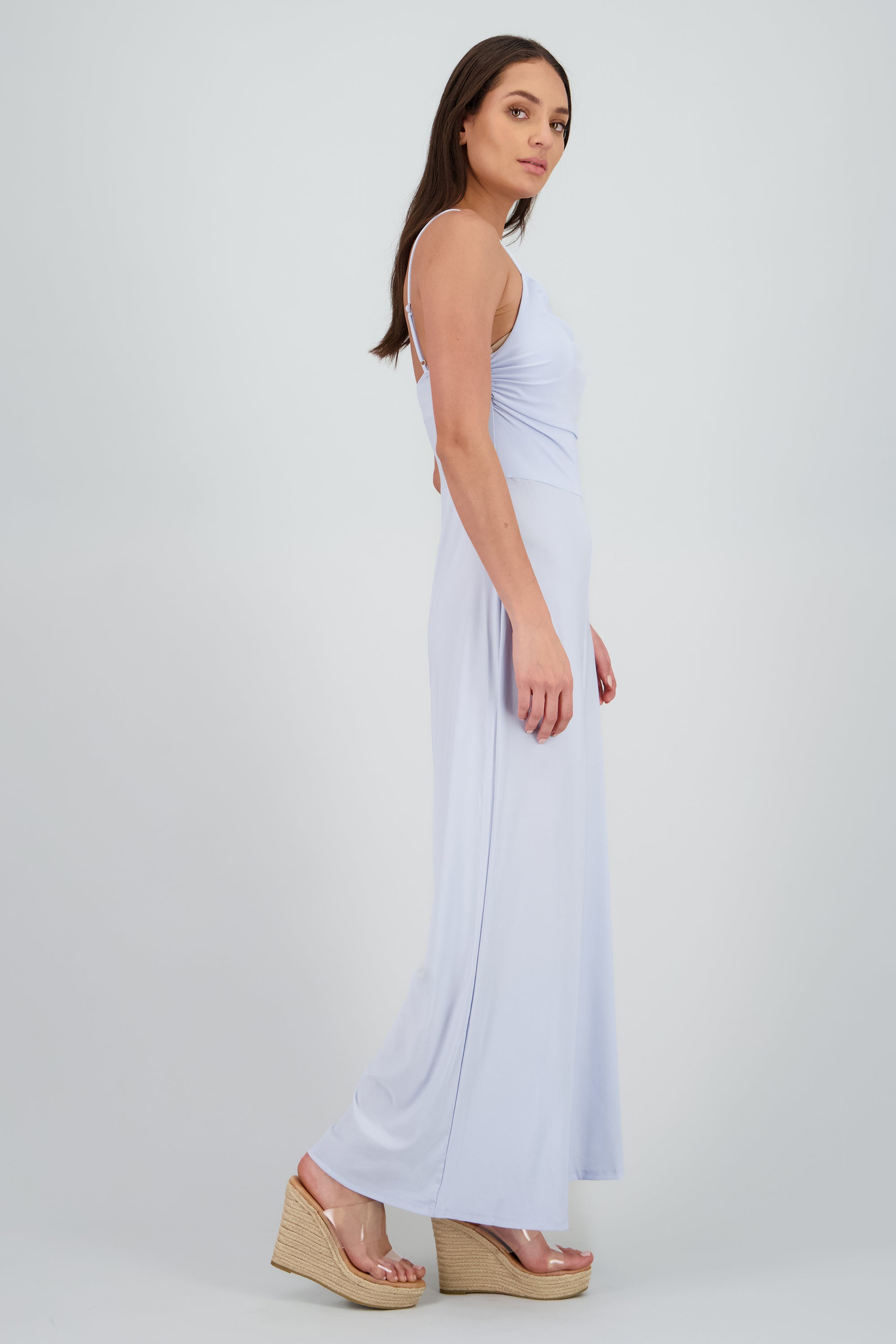 Jumpsuit escote cascada AZUL PASTEL