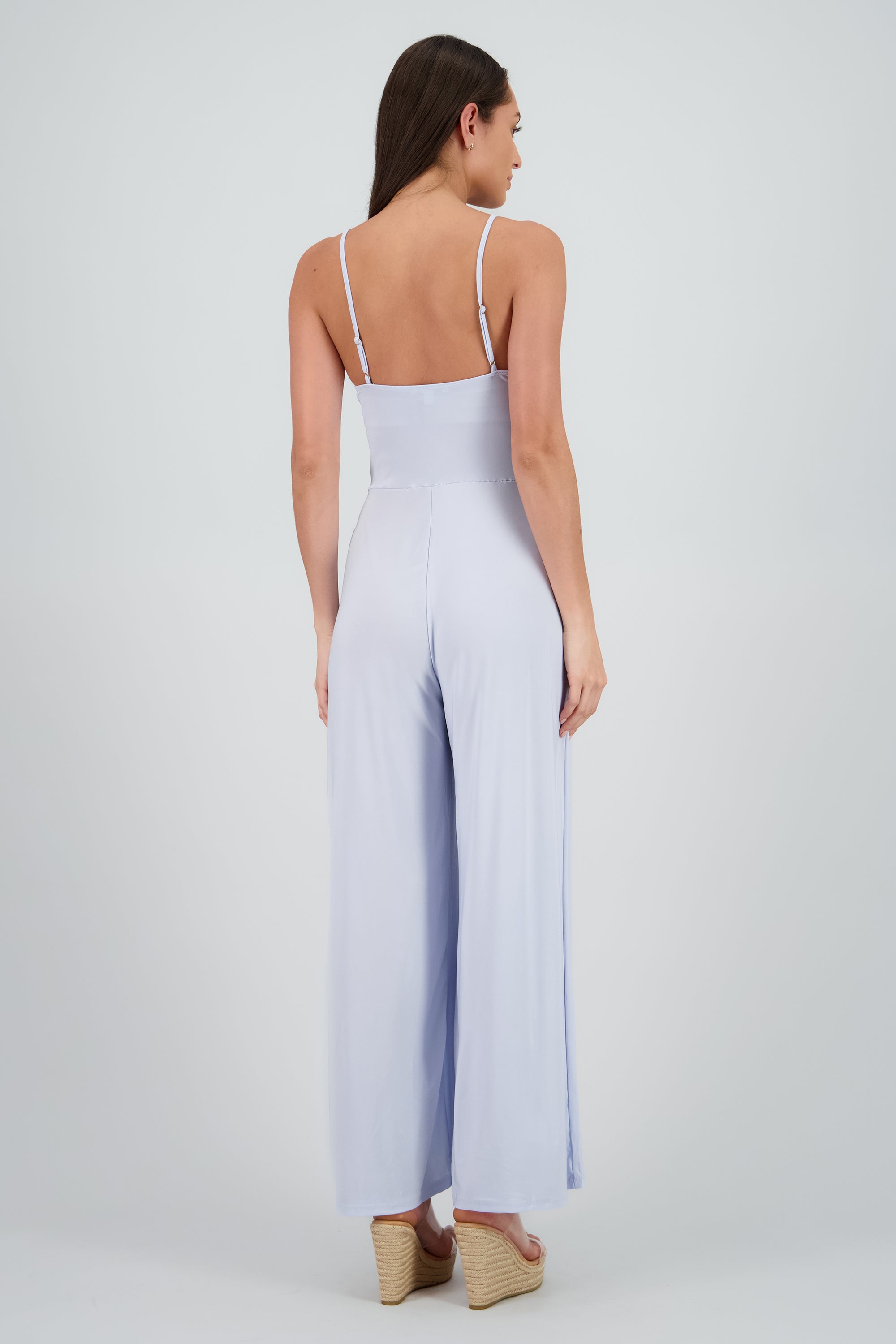 Jumpsuit escote cascada AZUL PASTEL