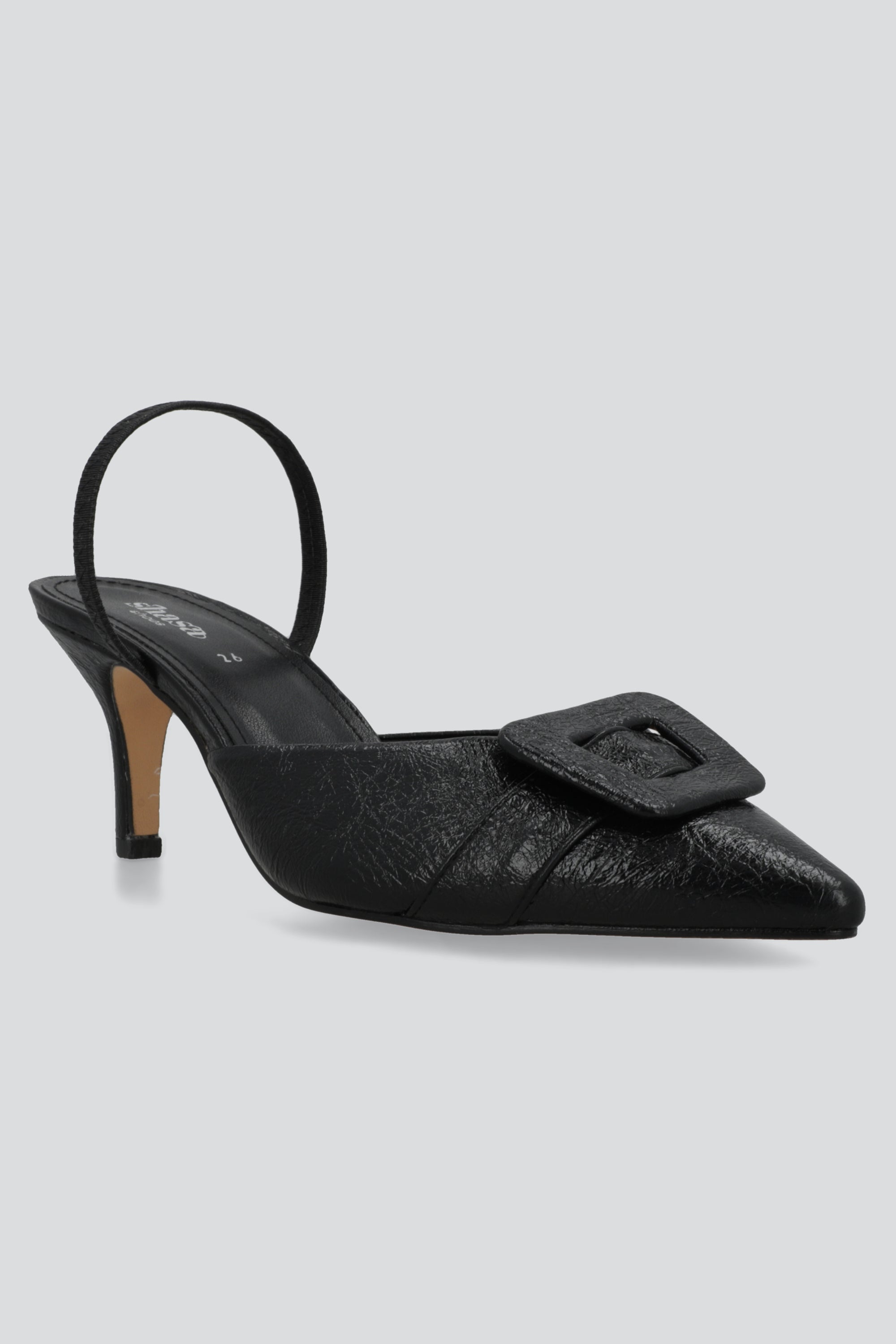 Tacon pointy kitten hebilla NEGRO