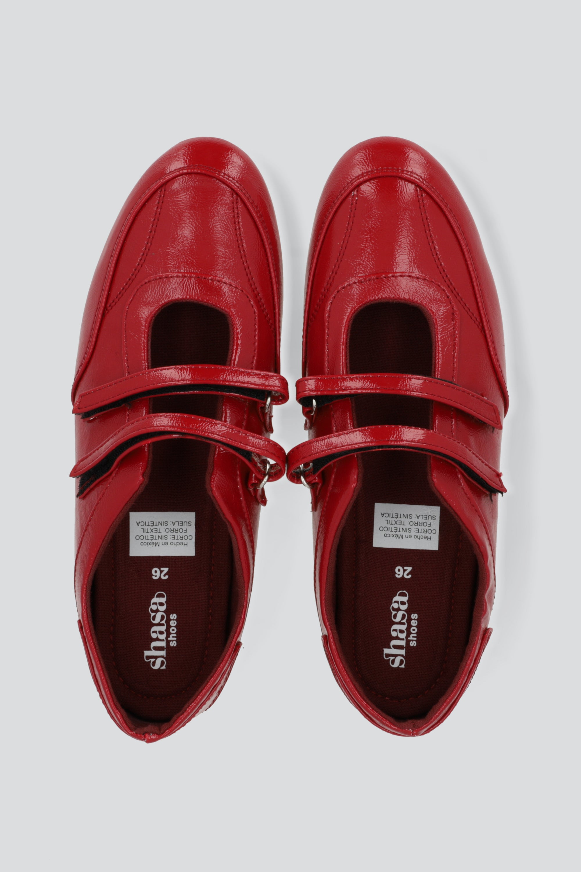 Tenis flat dos tiras ROJO