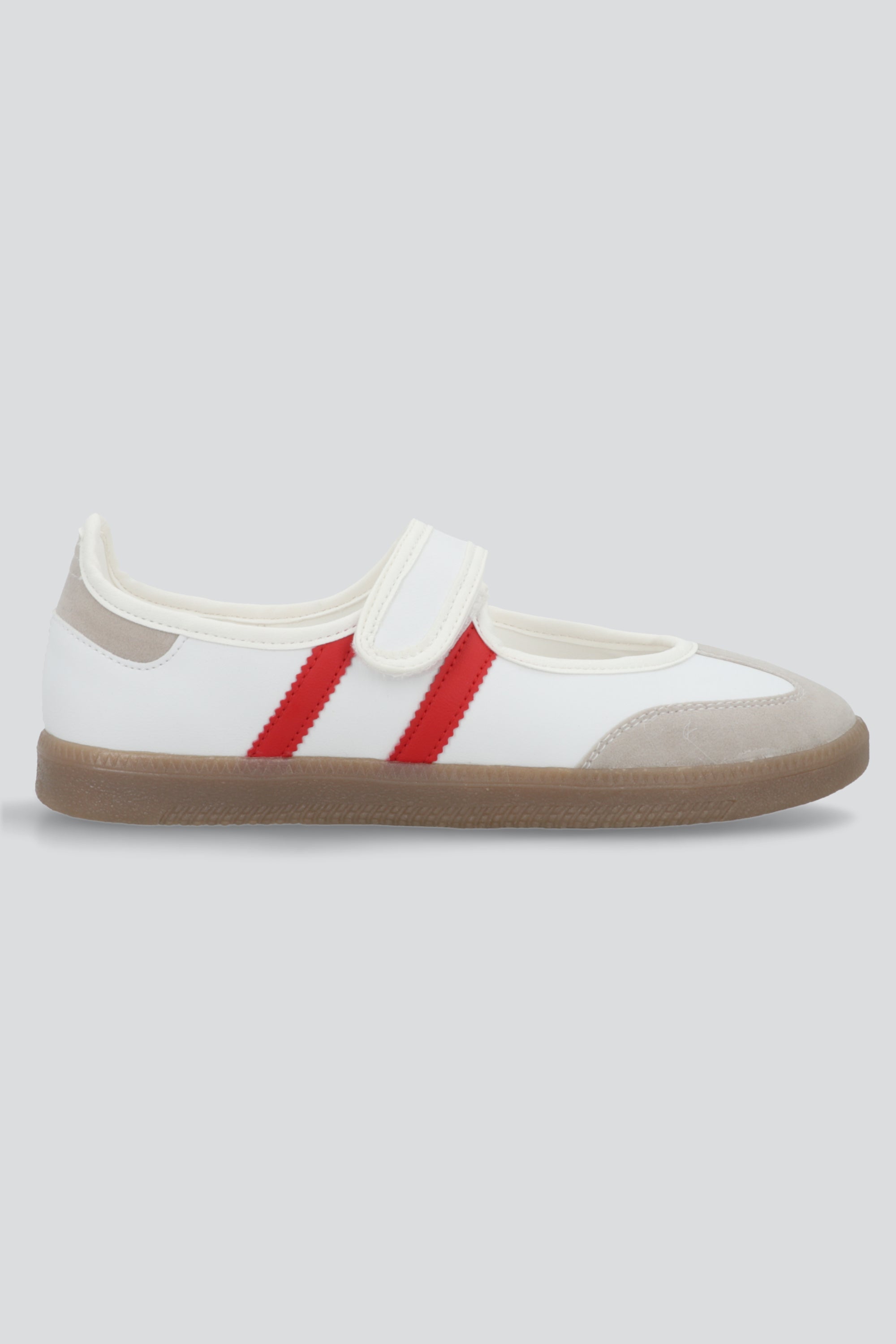 Tenis flat dos lineas ROJO
