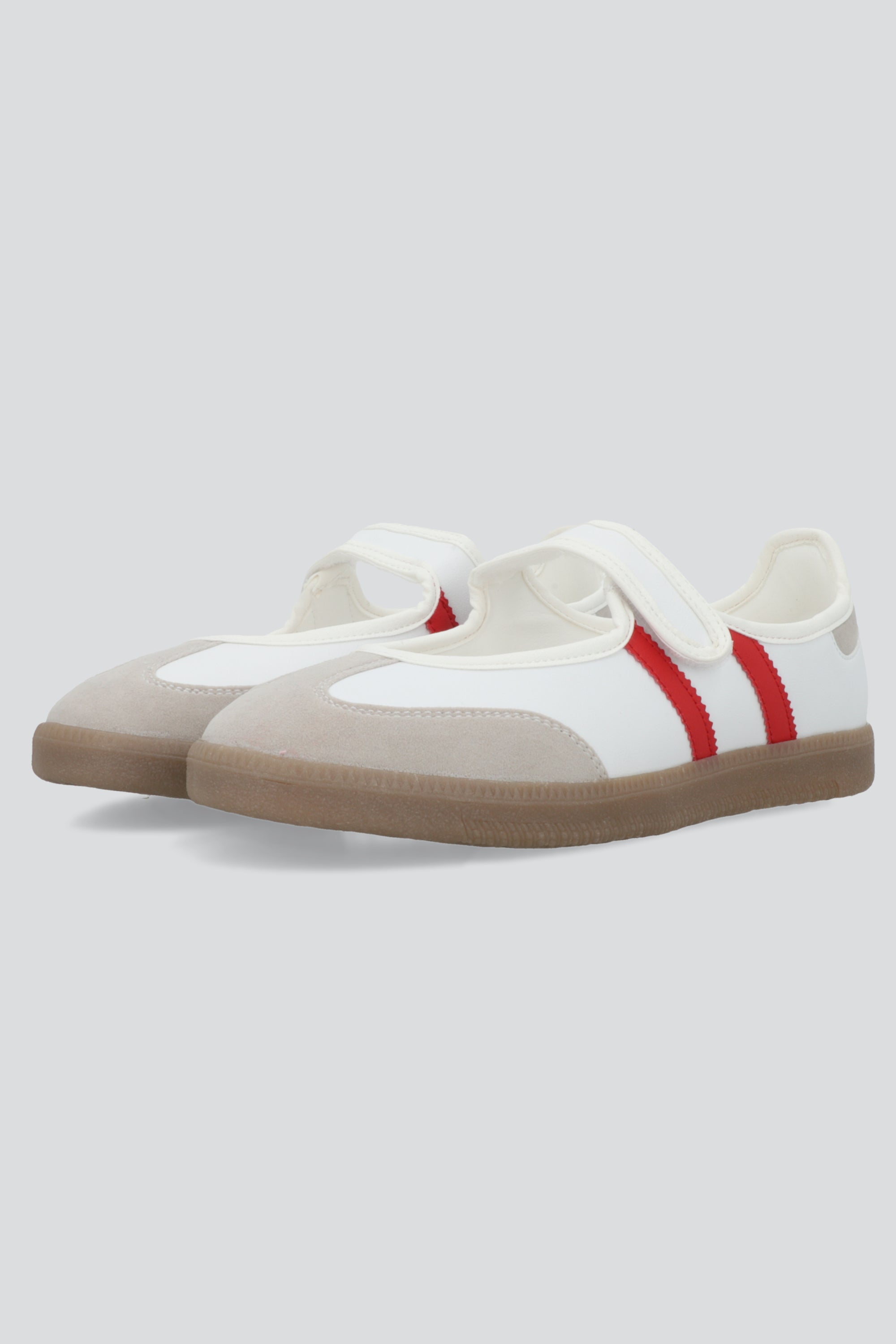Tenis flat dos lineas ROJO