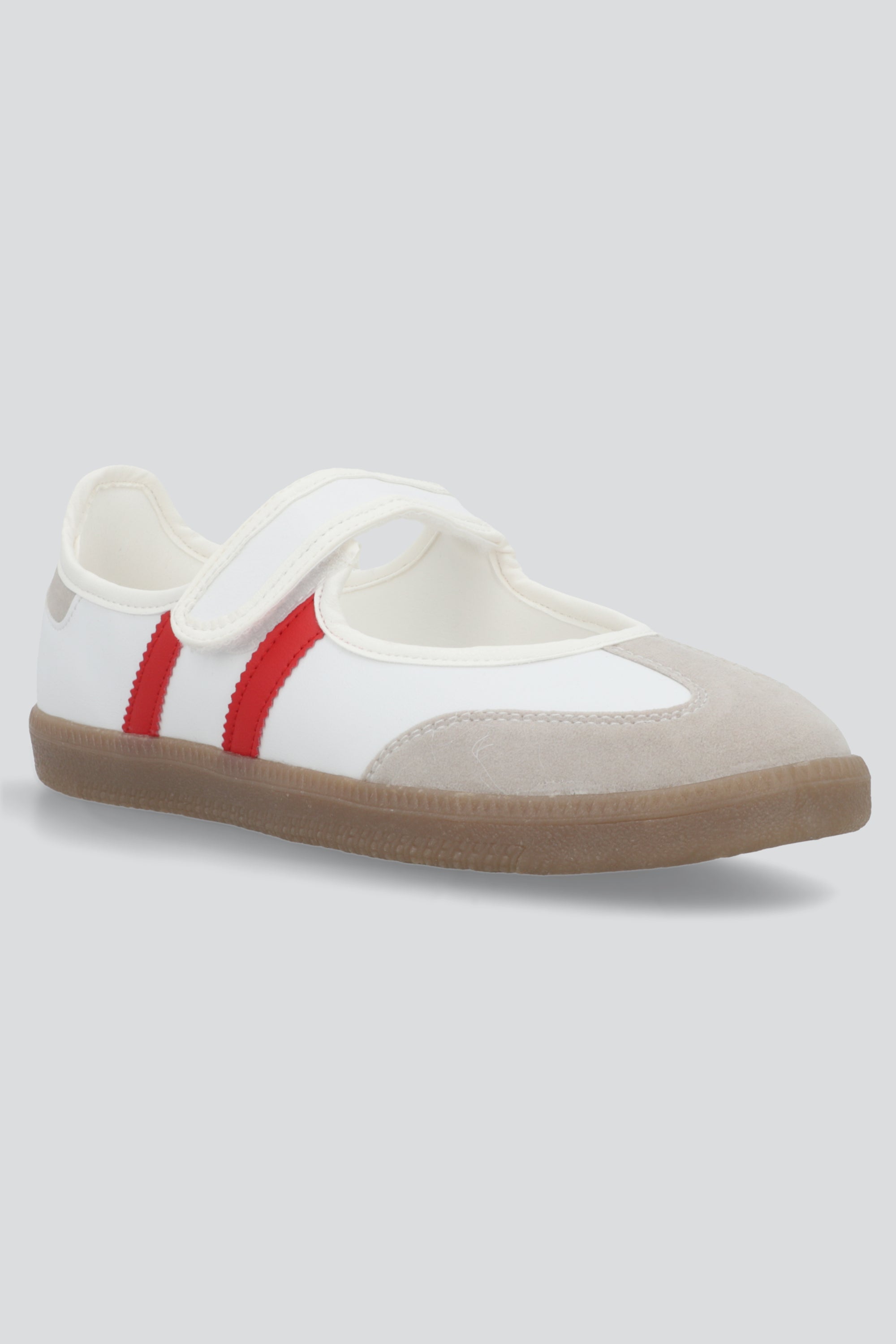 Tenis flat dos lineas ROJO