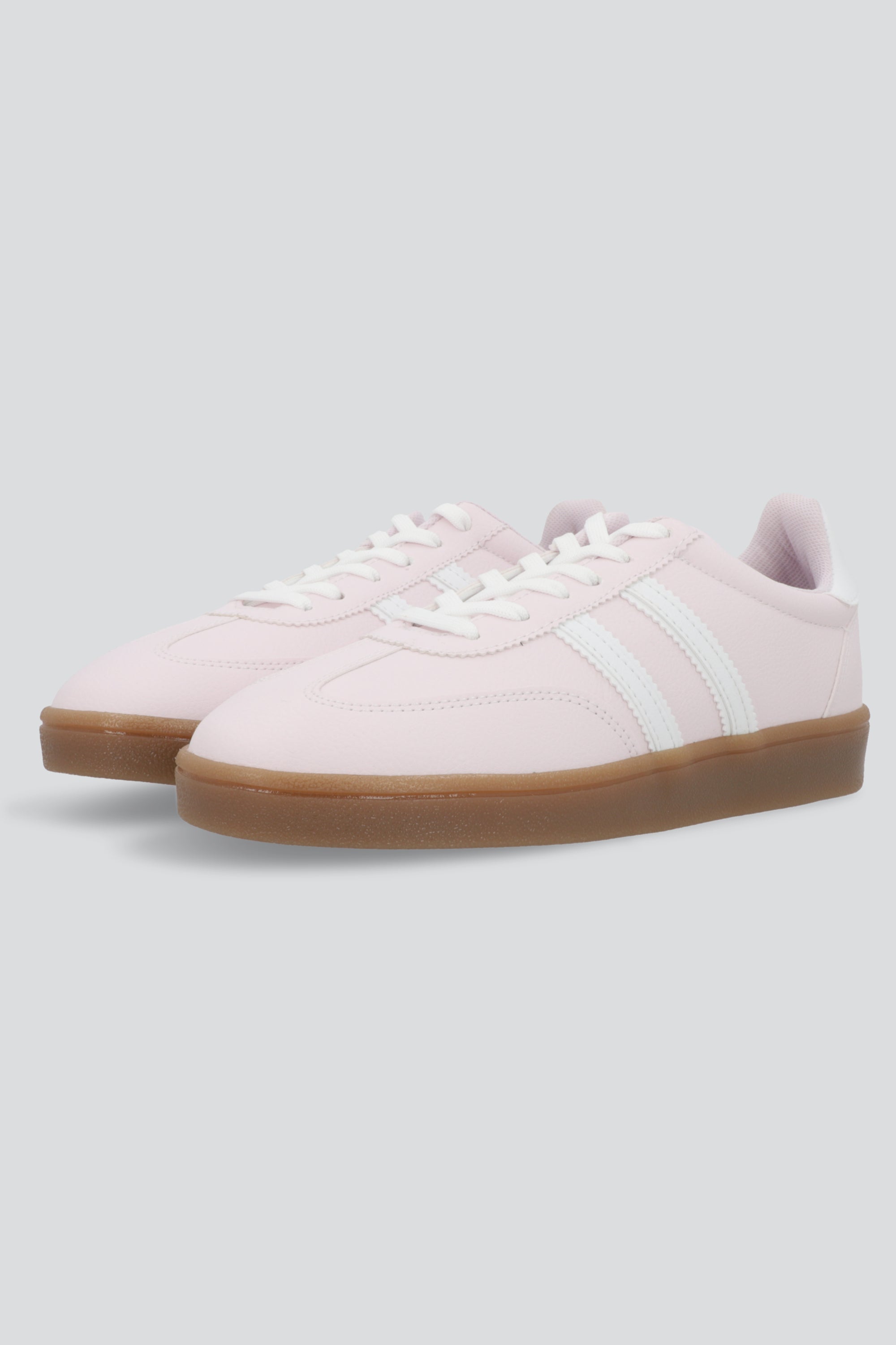 Tenis dos lineas PU ROSA