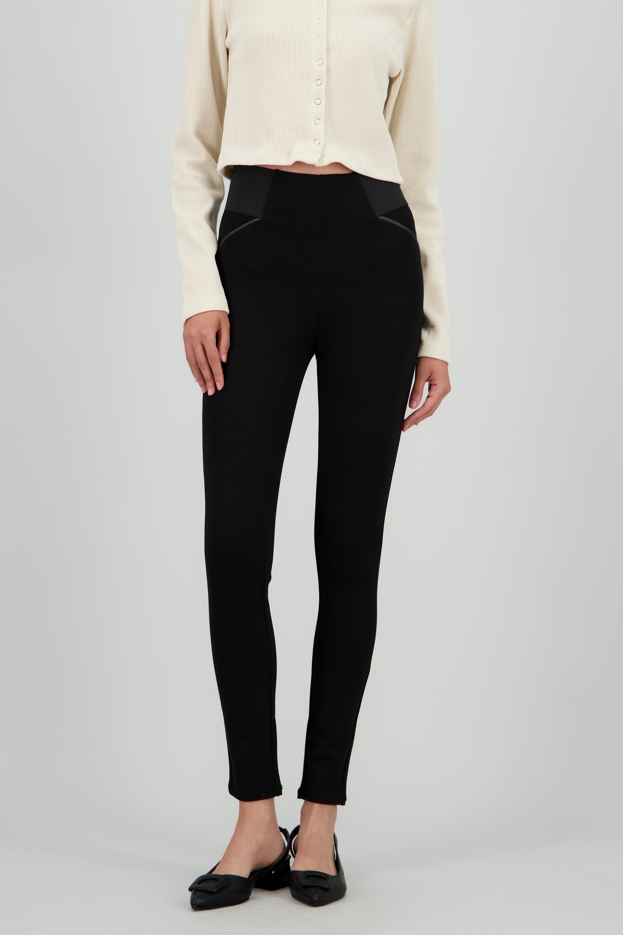 Leggings pretina resorte NEGRO