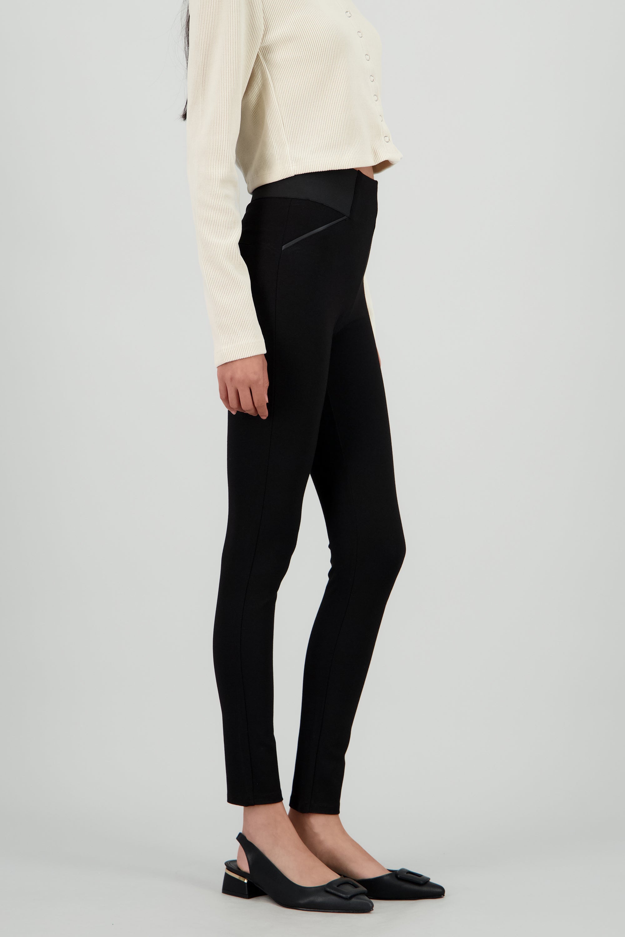 Leggings pretina resorte NEGRO