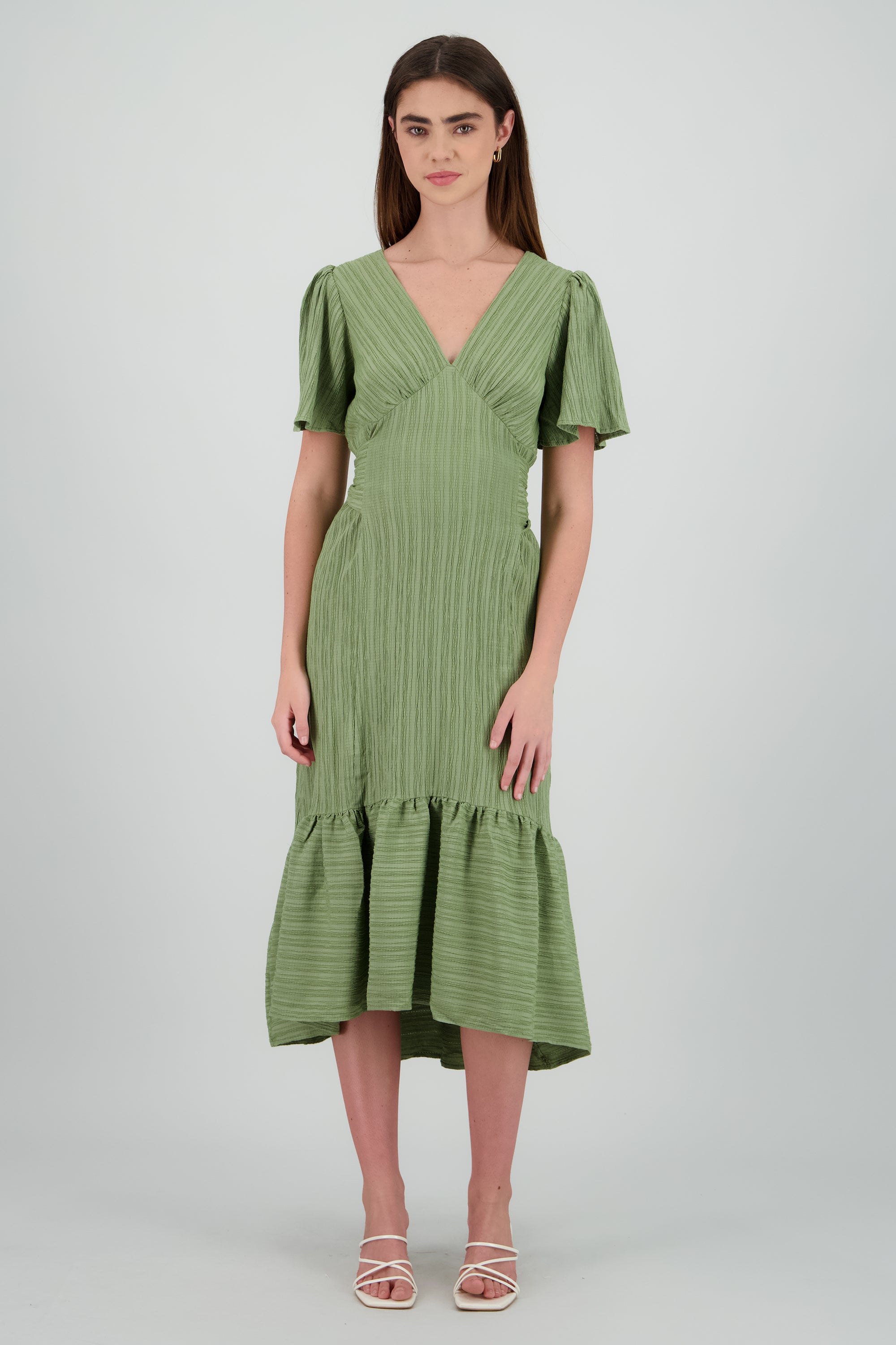 Vestido olanes tela lineas SAGE