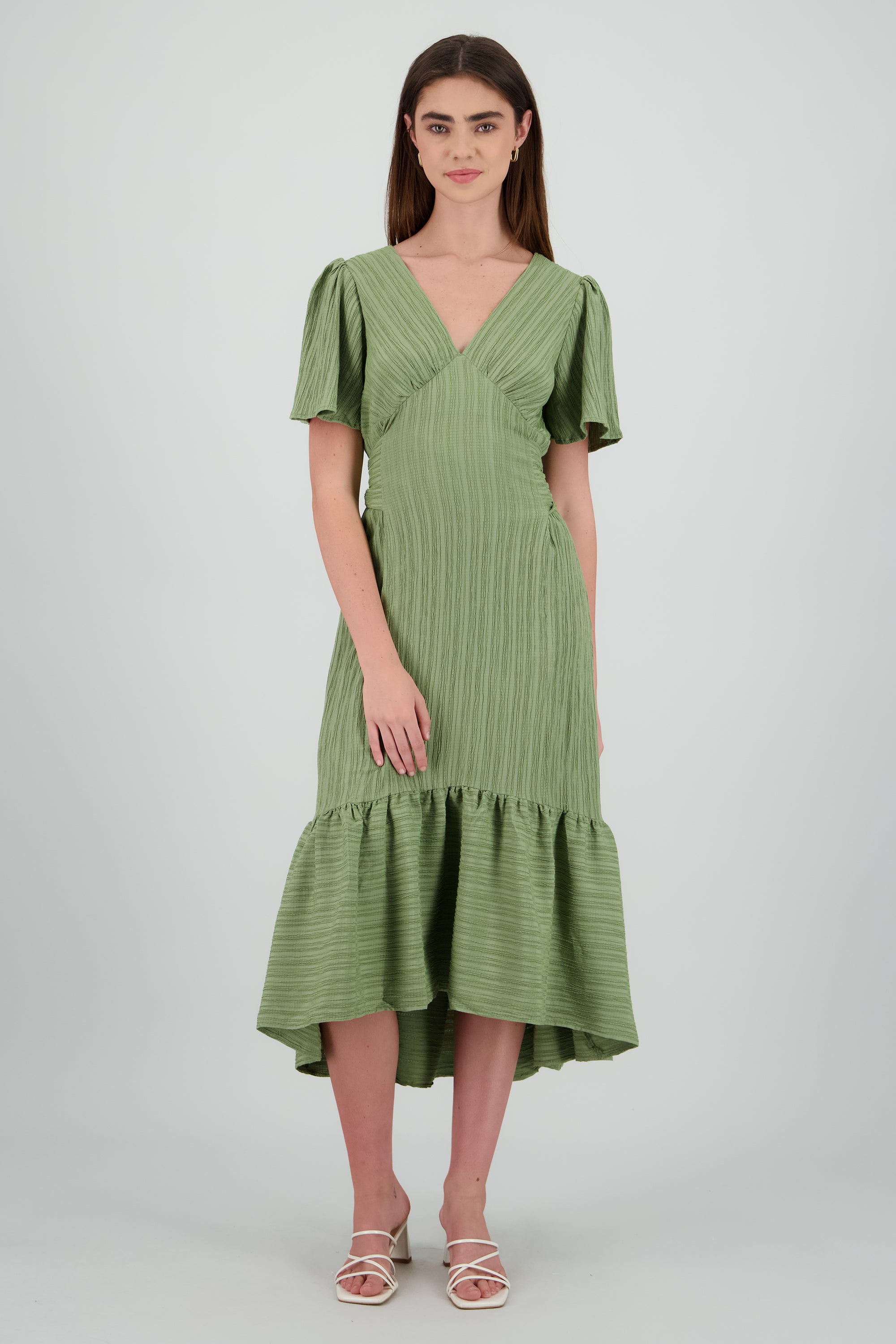 Vestido olanes tela lineas SAGE