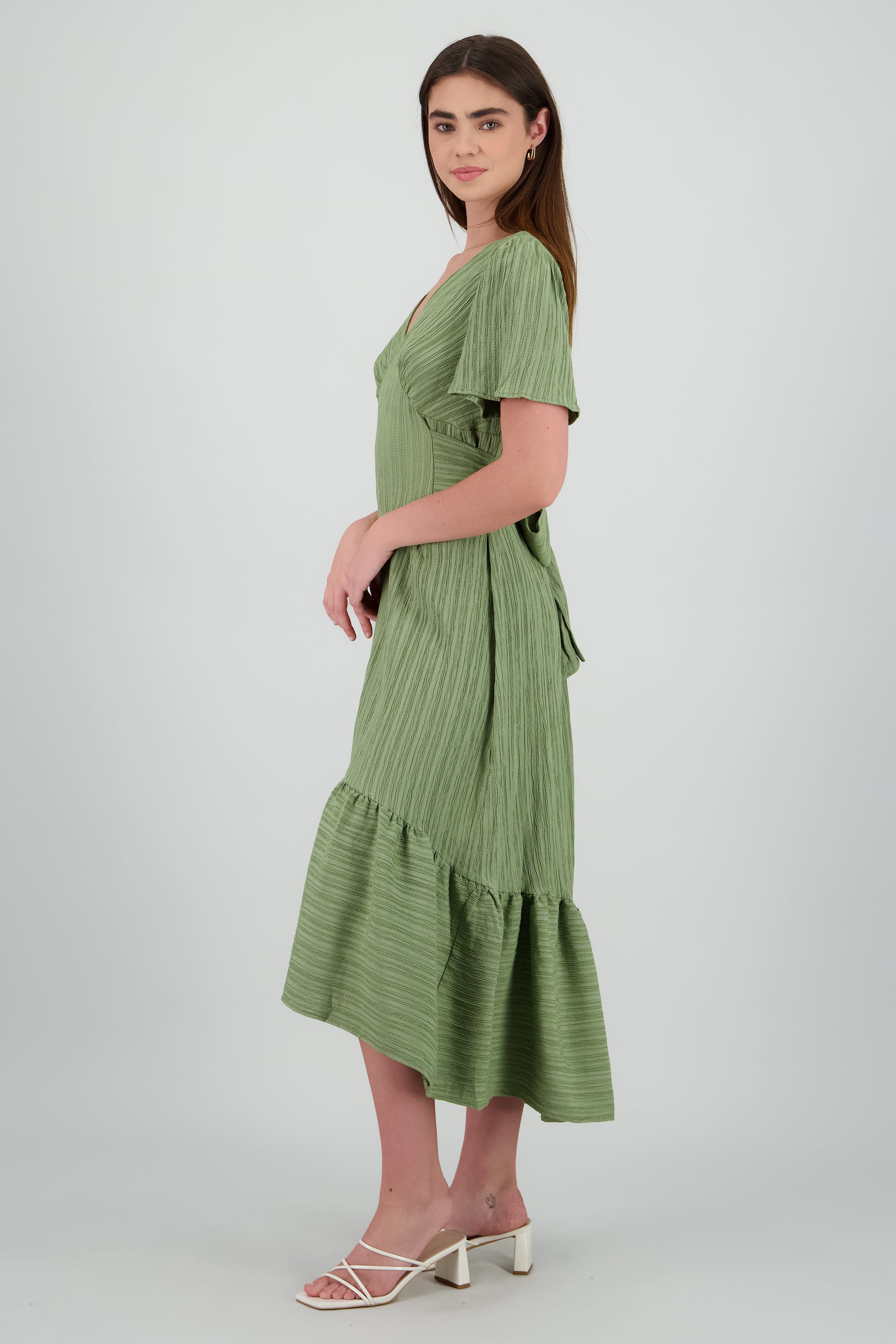 Vestido olanes tela lineas SAGE