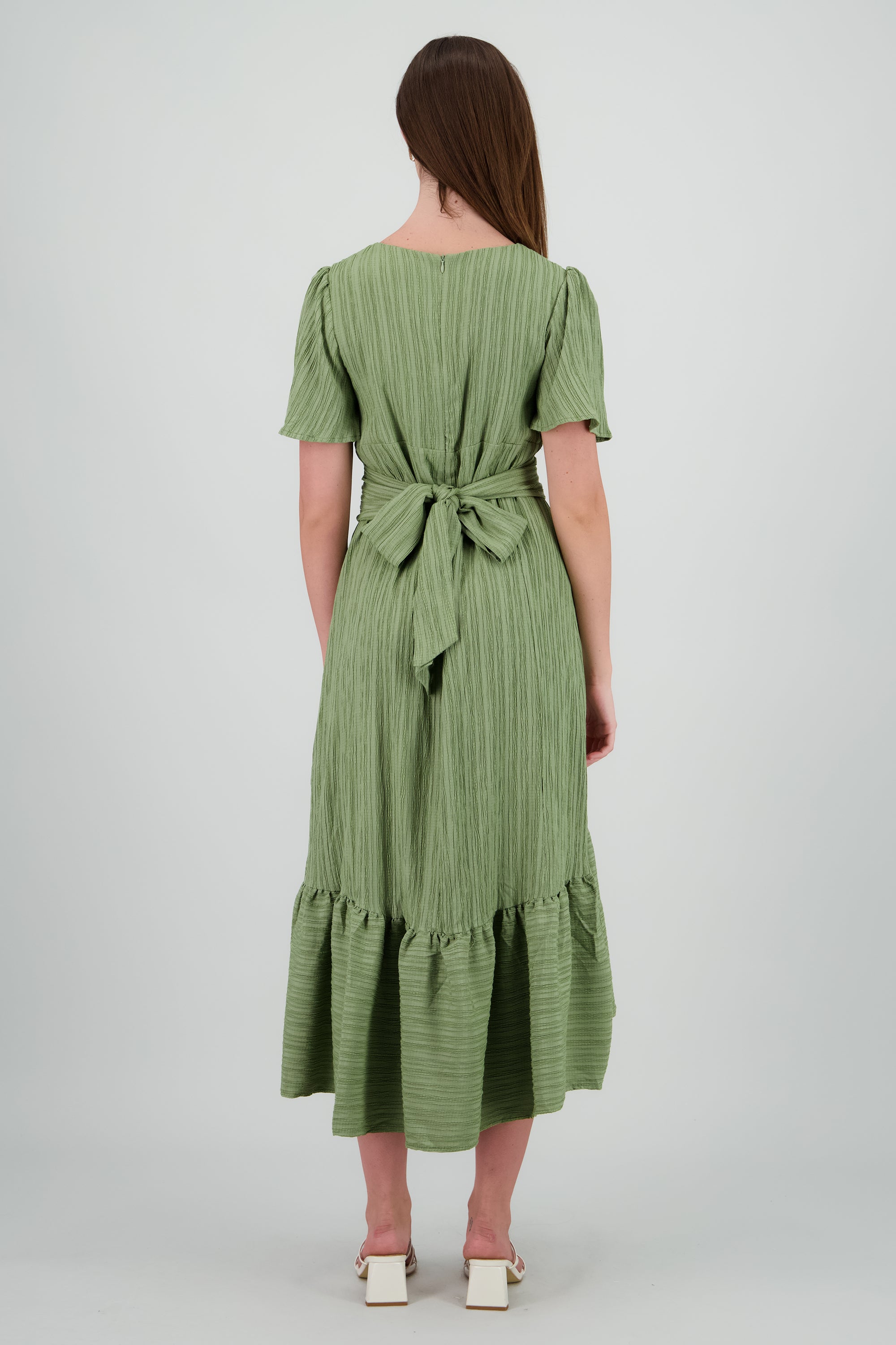 Vestido olanes tela lineas SAGE