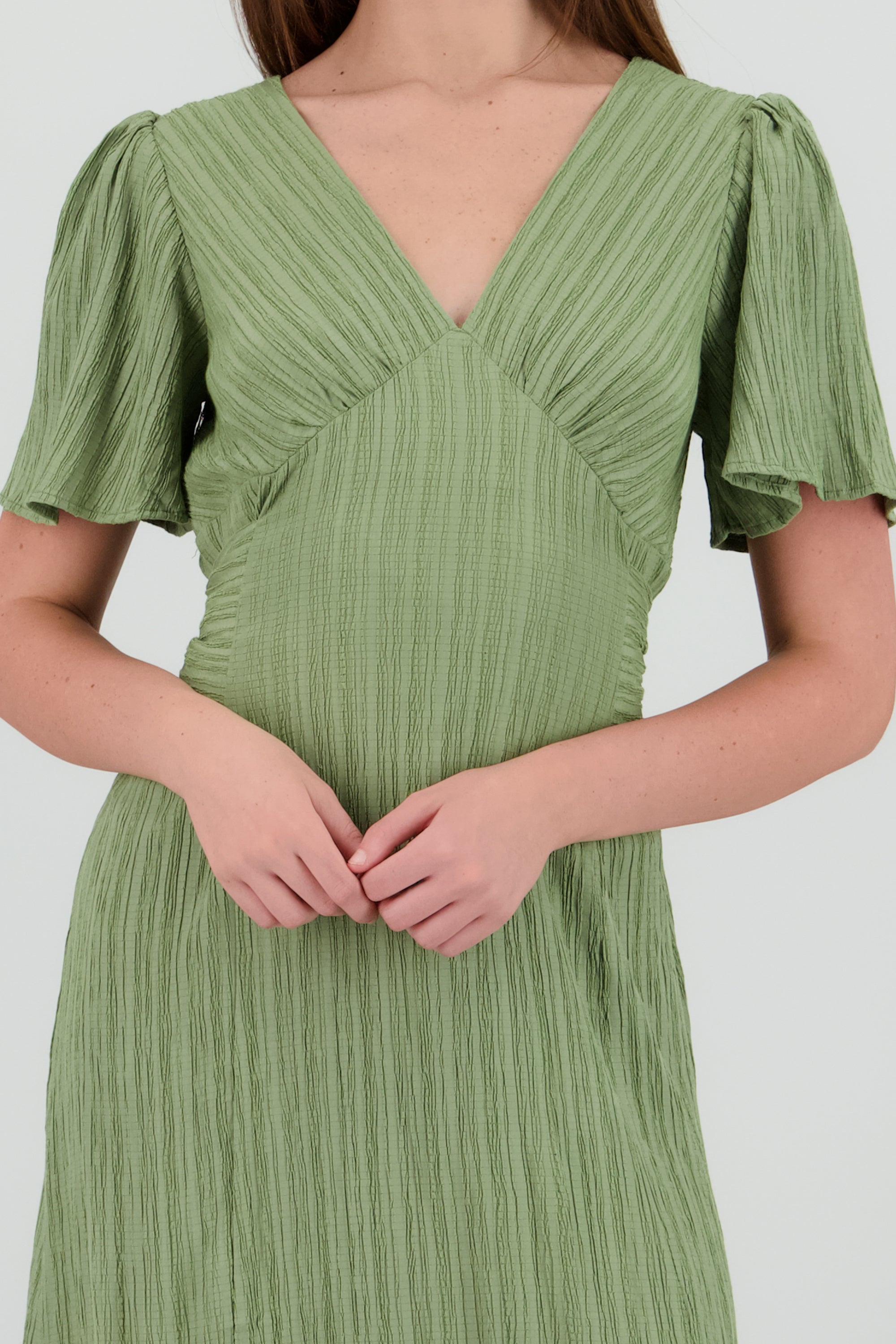 Vestido olanes tela lineas SAGE