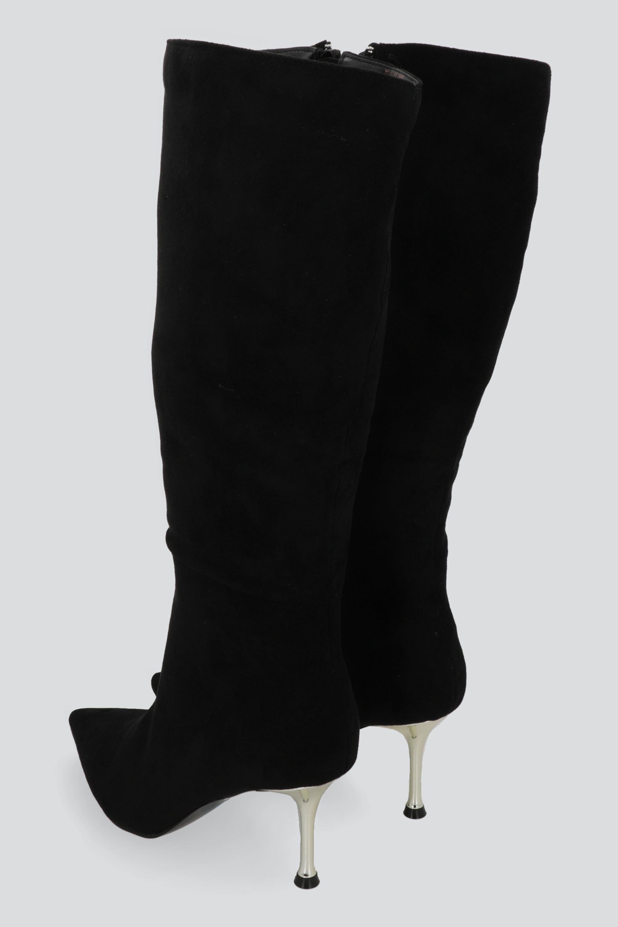 Bota tacon transparente pelo NEGRO