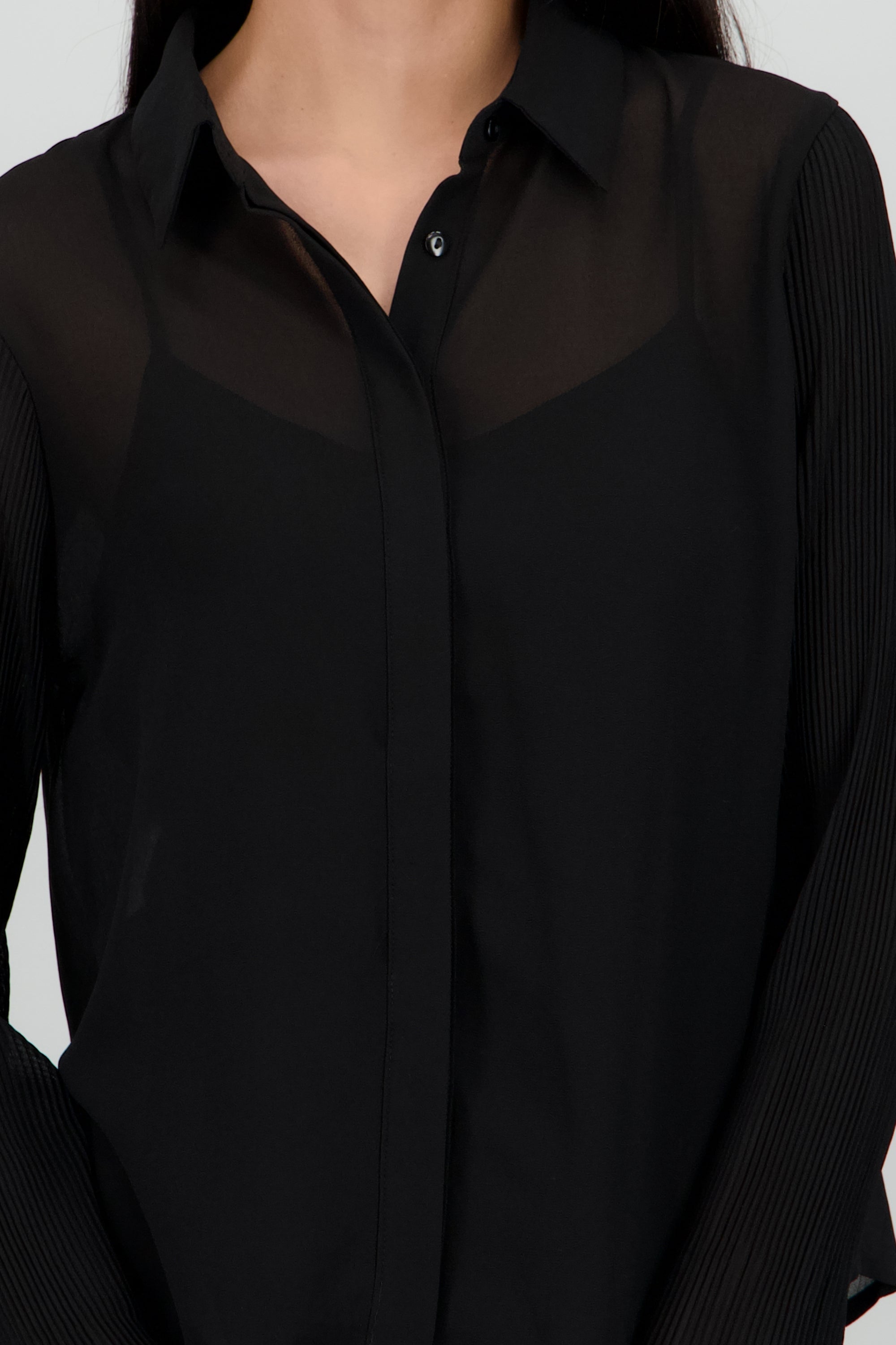 Blusa manga diferenciada NEGRO