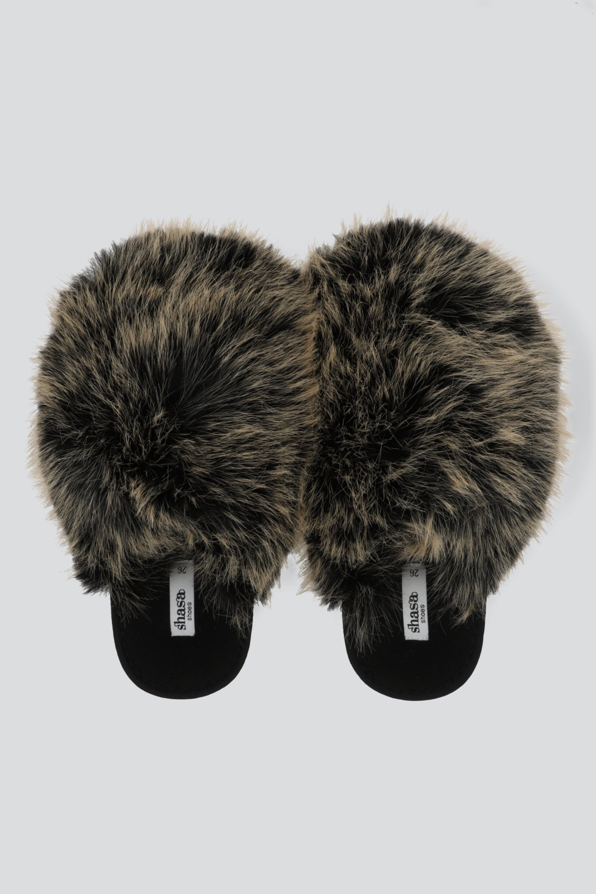 Pantufla mula mega fluffy CAMELLO