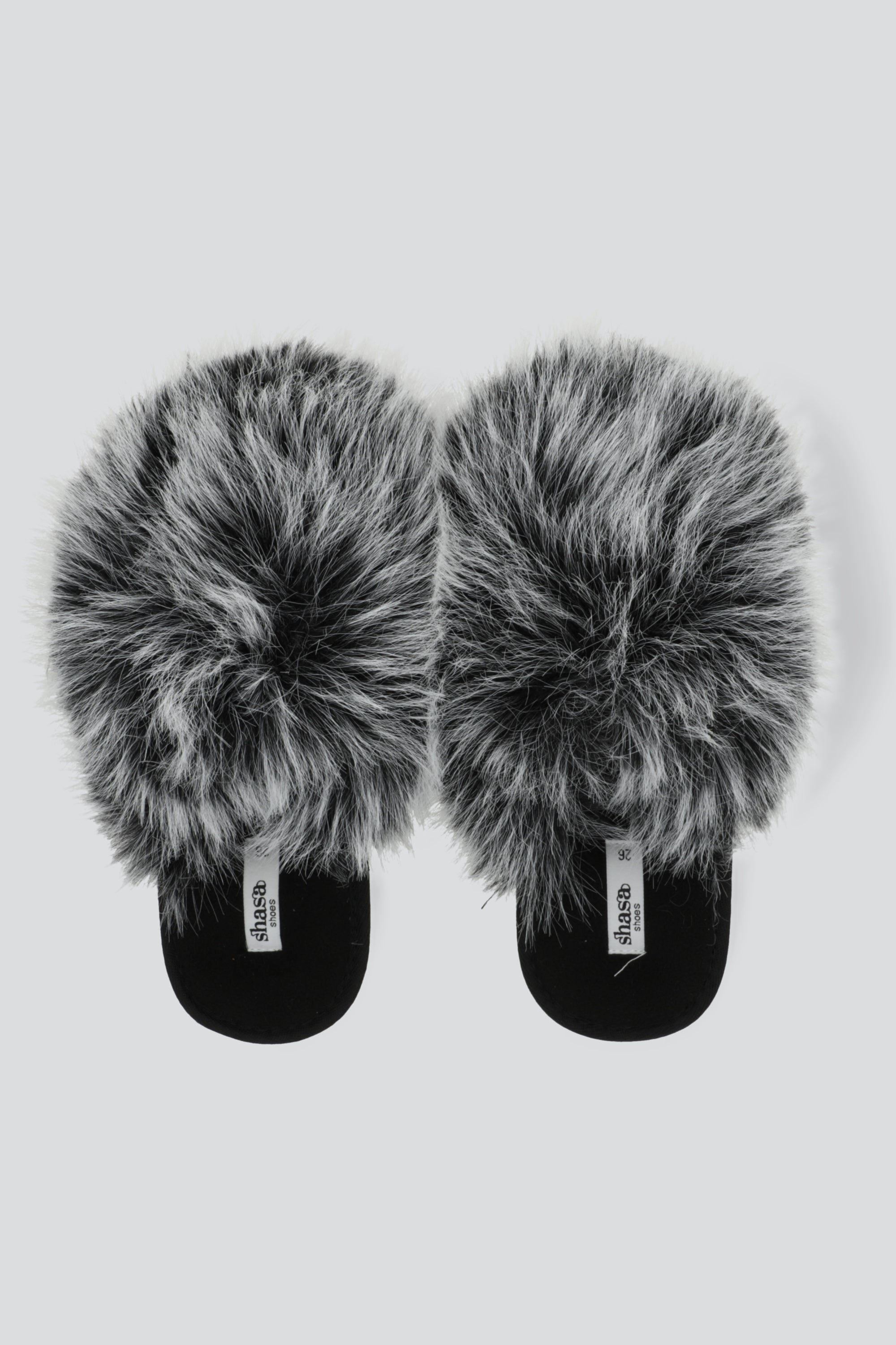 Pantufla mula mega fluffy NEGRO