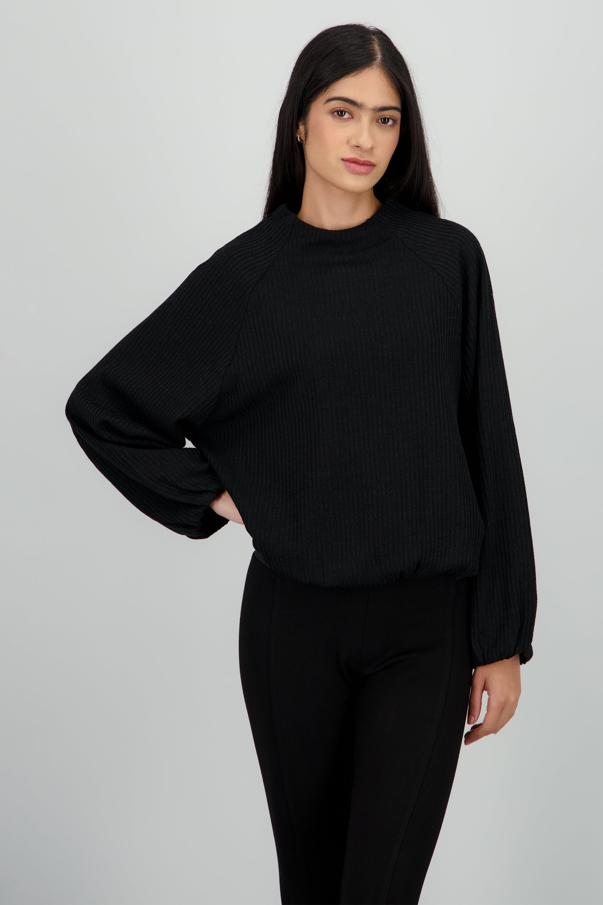 Sudadera lineas NEGRO
